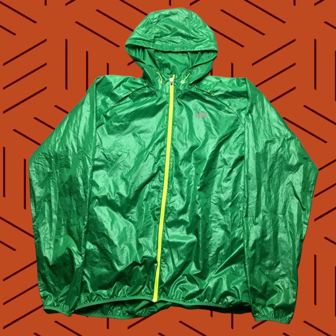 Helly Hansen Helly Hansen Training Jacket Mens XL Green Packable Pocket Hooded Windbreaker Size US XL / EU 56 / 4 - 1 Thumbnail