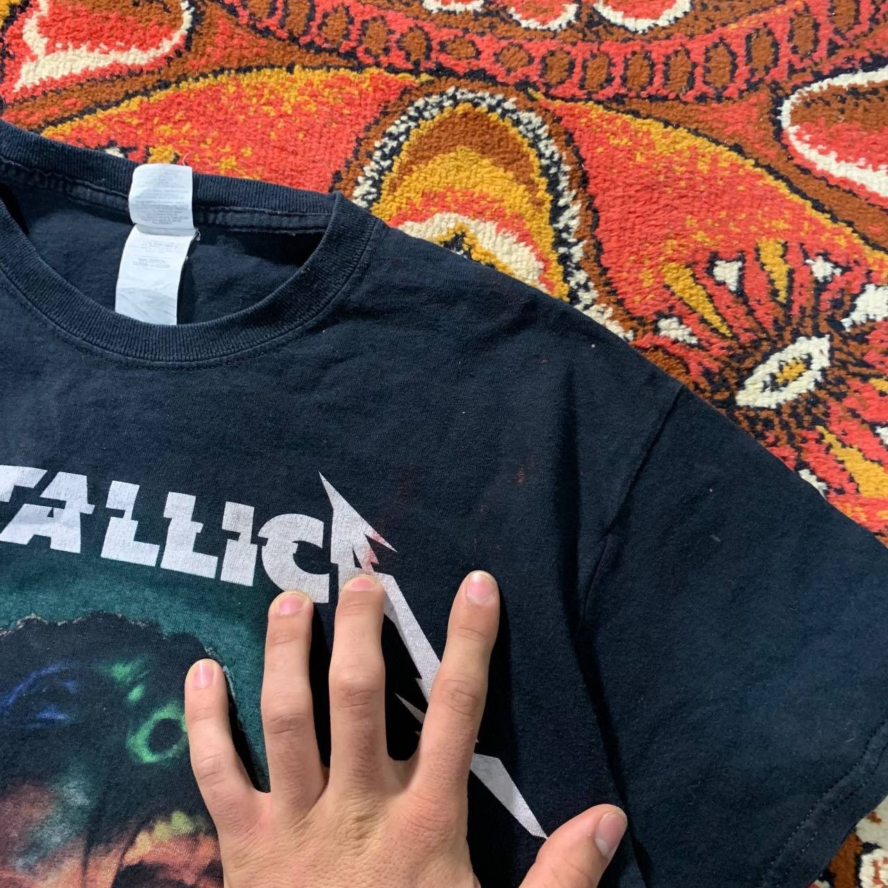 image of Band Tees x Metallica Vintage Metallica Tee Hardwired To Self-Destruct in Black, Men's (Size Medium