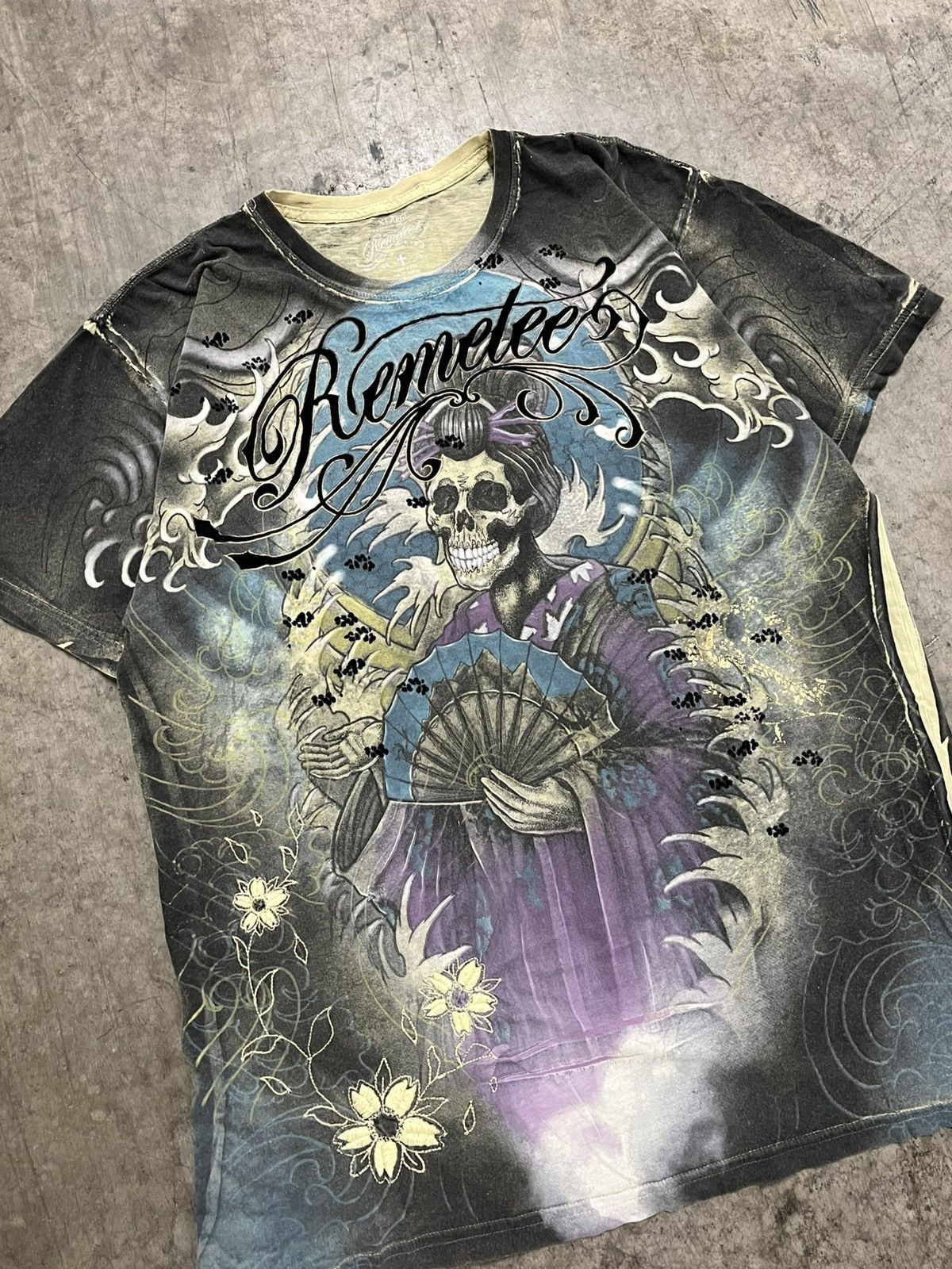 Ed Hardy × Vintage Y2k Ed hardy style grunge all over print shirt skater rare Size US XL / EU 56 / 4 - 5 Thumbnail