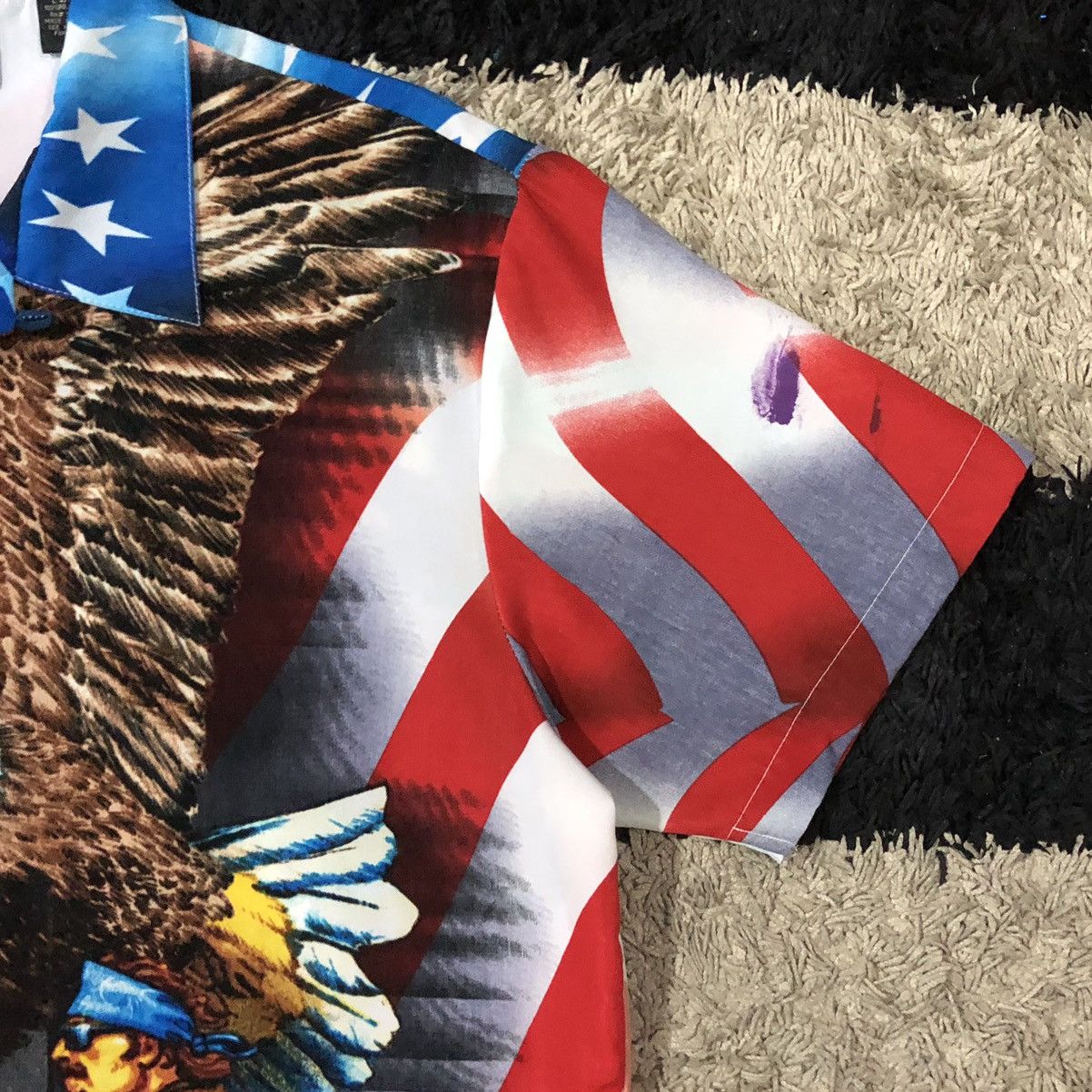 Japanese Brand Vintage Sapphire Lounge American Flag Eagle Motorcycle Biker Size US L / EU 52-54 / 3 - 10 Thumbnail