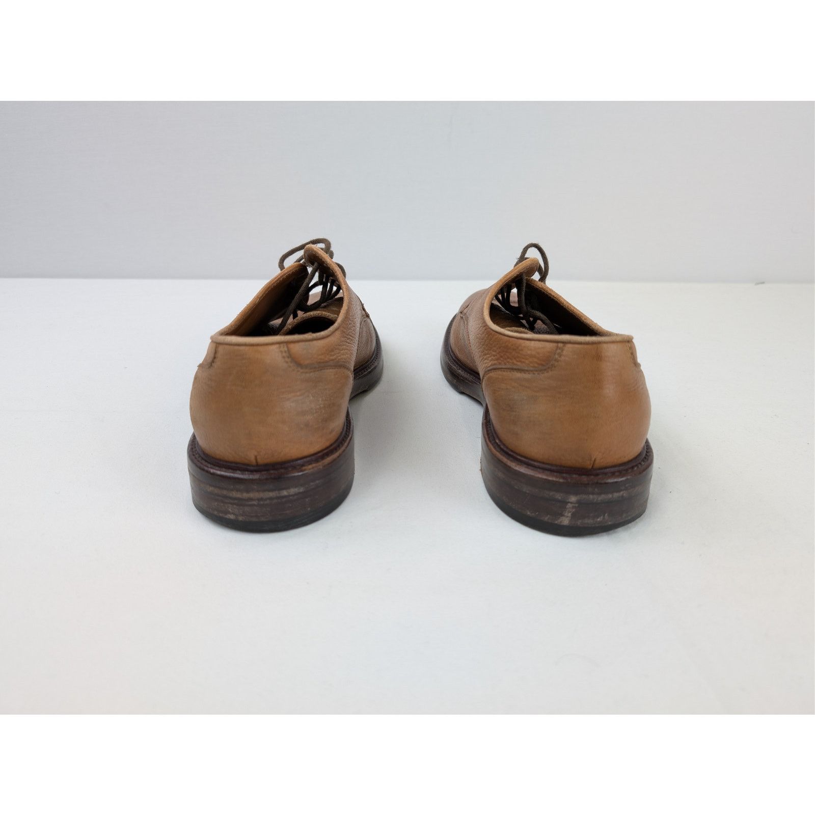 Brunello Cucinelli o1rshd1 CC20 men's brown grain leather cap-toe derby shoes Size US 10 / EU 43 - 11 Thumbnail