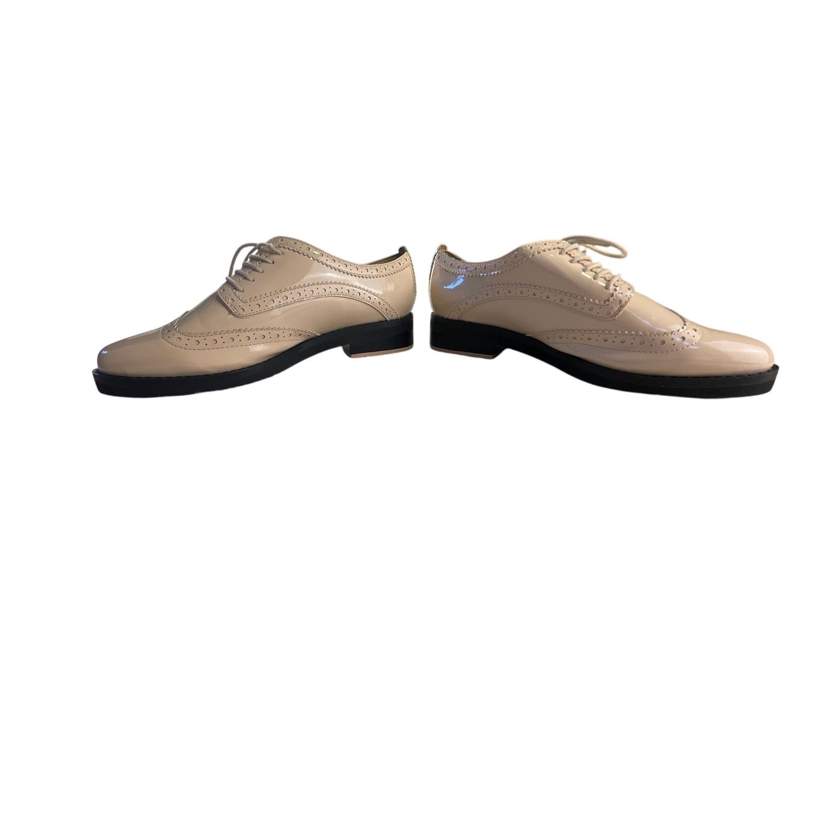 Other Gunmetal Nude Oxford Shoes, Wingtip Patent Leather, Size 7.5 Size US 7.5 / IT 37.5 - 2 Thumbnail
