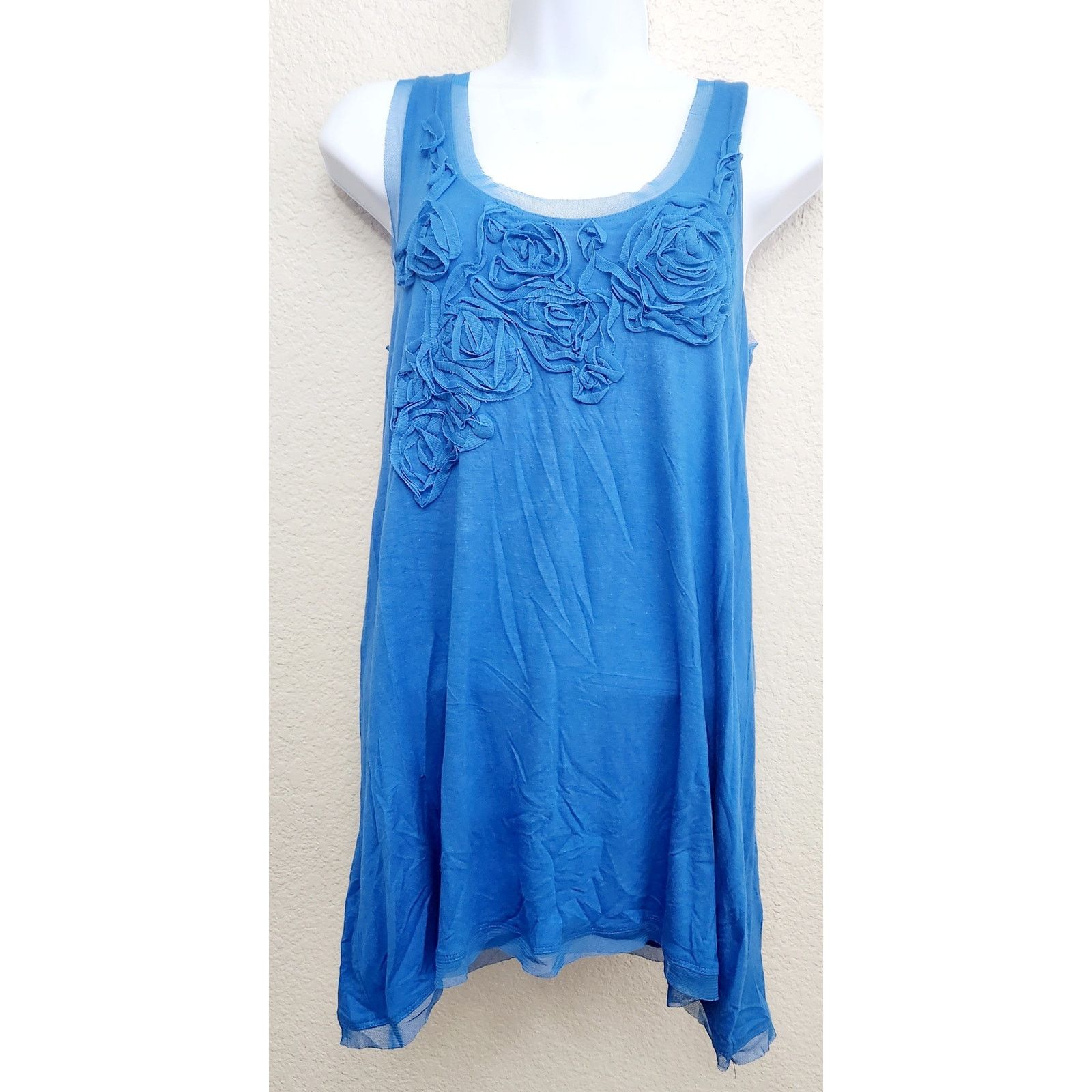 Other Joseph A Blue Material Rosettes On Bodice Sleeveless Top M Size M / US 6-8 / IT 42-44 - 1 Thumbnail