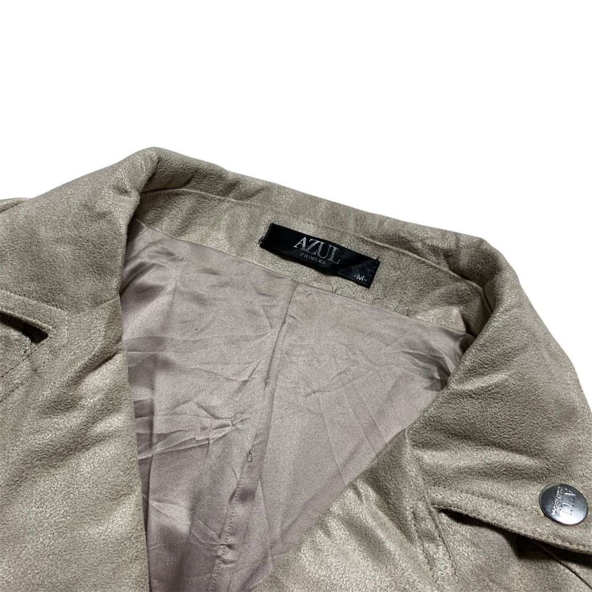 Vintage Azul Primera By Moussy Suede Asymmetrical Jacket Size US M / EU 48-50 / 2 - 3 Thumbnail