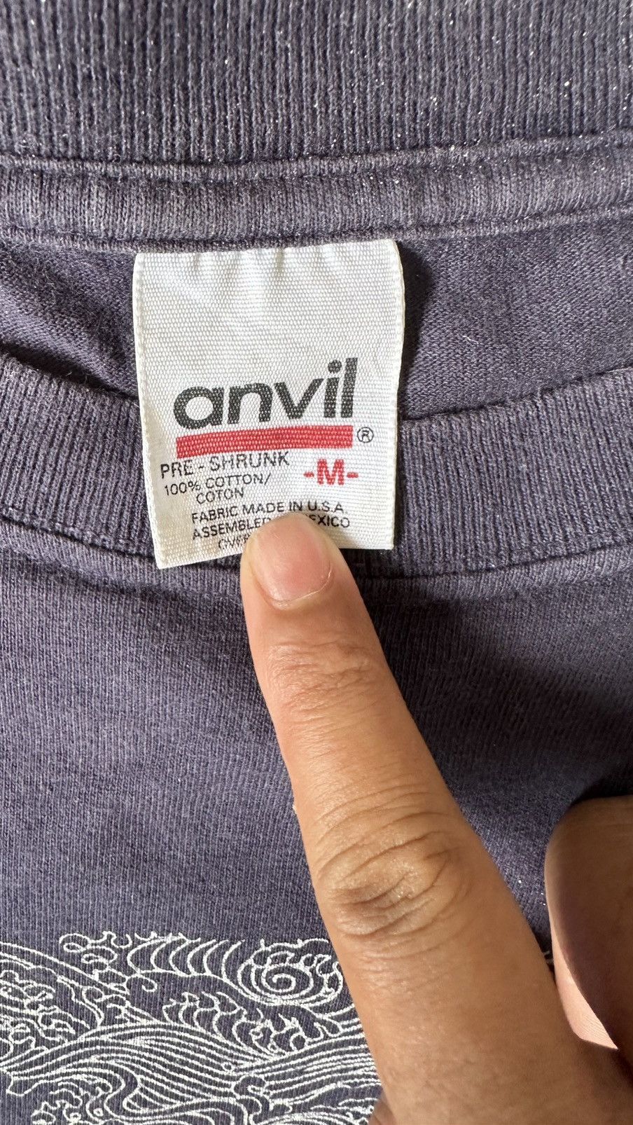Anvil VINTAGE JAPANESE WAVE EUKO TEE Size US M / EU 48-50 / 2 - 4 Thumbnail