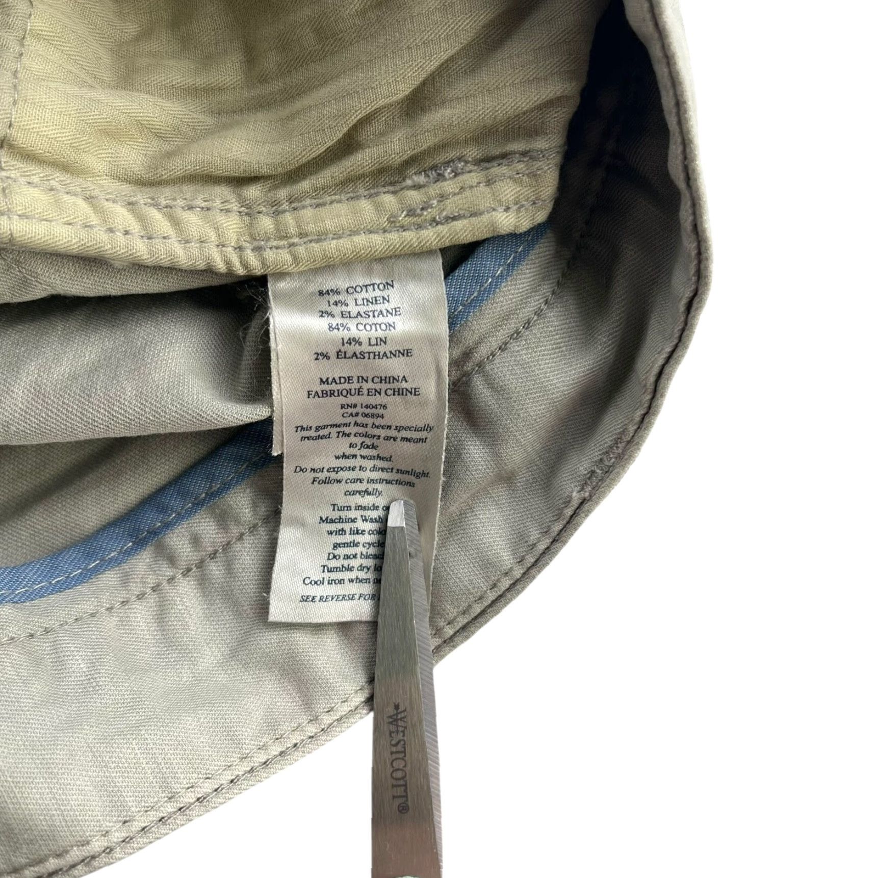 Faherty Faherty Men’s Pants Gray 5-Pocket Chino Cotton Blend 32x27 Mens Pants Regular Straight 5-Pocket Design Front Flat Front Casual/* Size US 32 / EU 48 - 5 Thumbnail