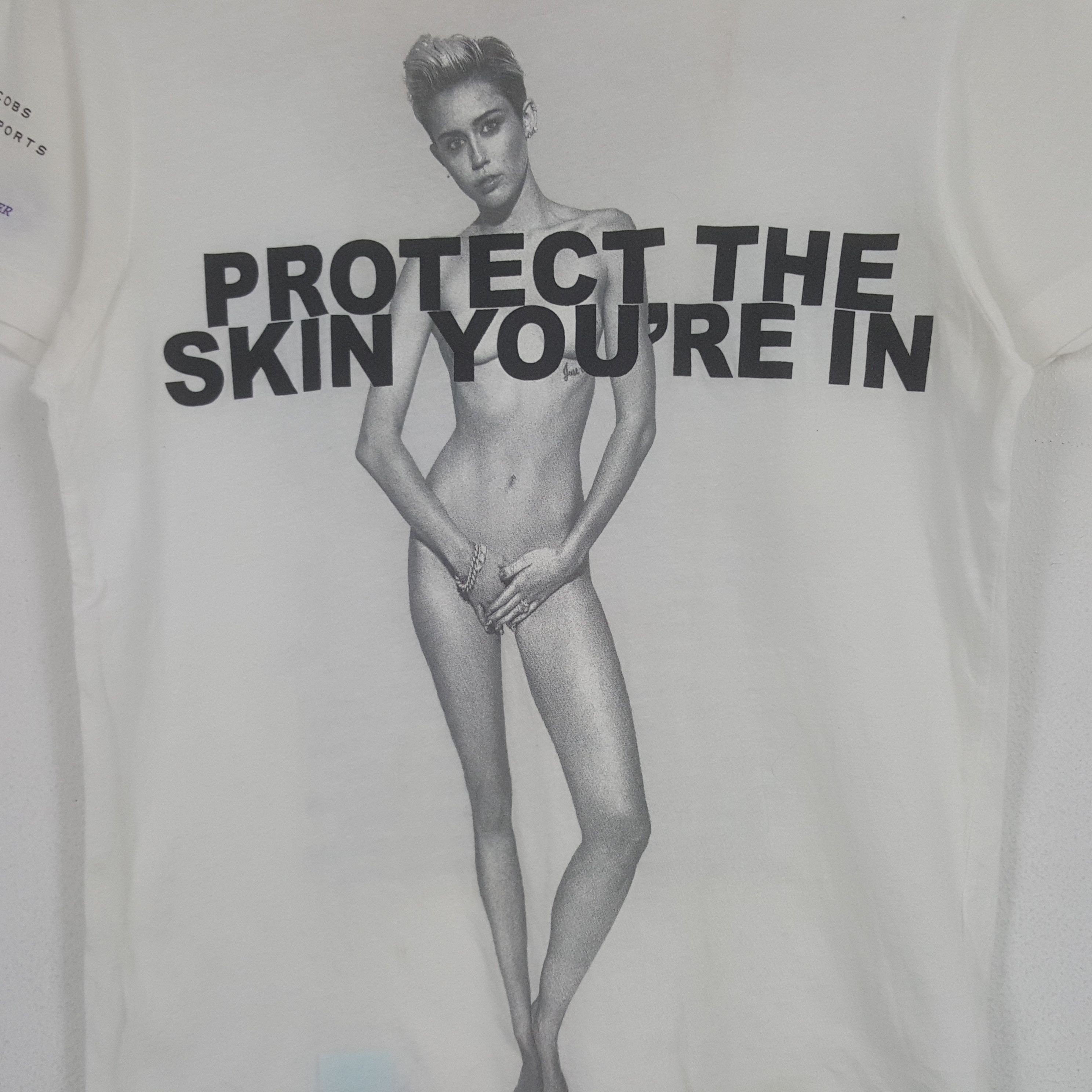 Marc Jacobs Miley Cyrus Protect The Skin You're In Tshirt Sz selling M