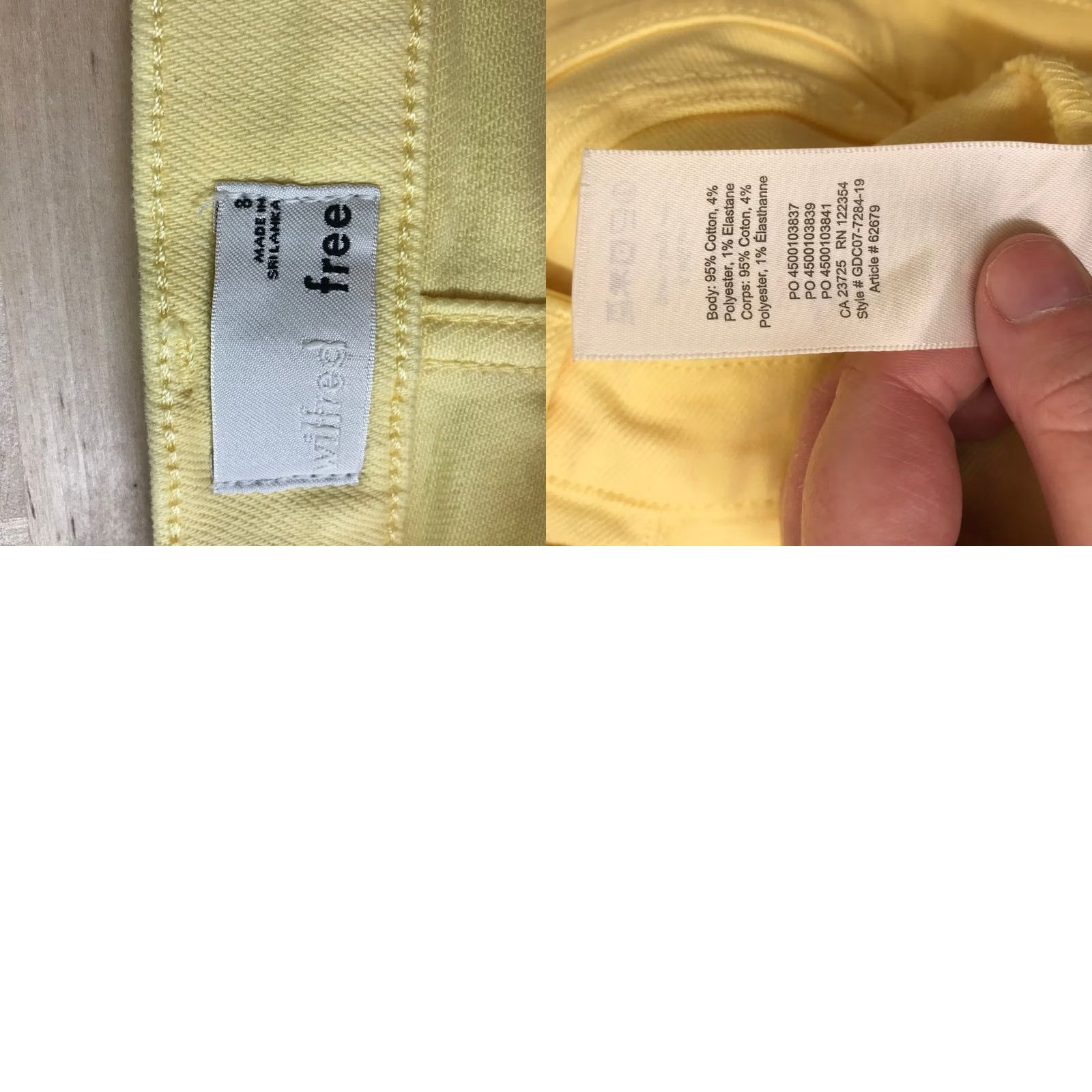 Vintage VINTAGE Wilfred Free Yellow Denim Skirt Frayed Hem Mini Size 8 Size 30" / US 8 / IT 44 - 8 Thumbnail