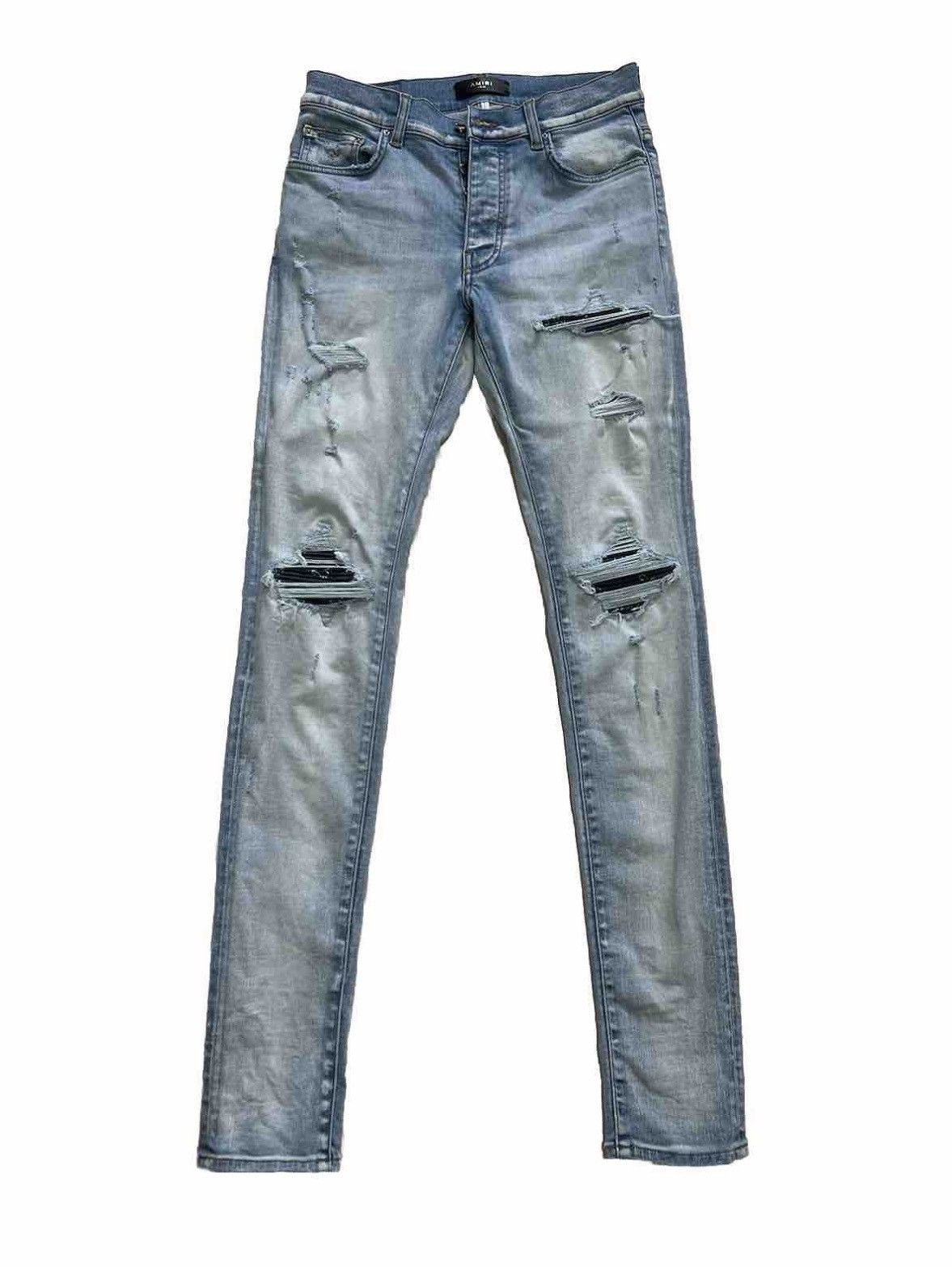 image of Amiri Mx1 Bandana Jeans in Blue, Men's (Size 30)