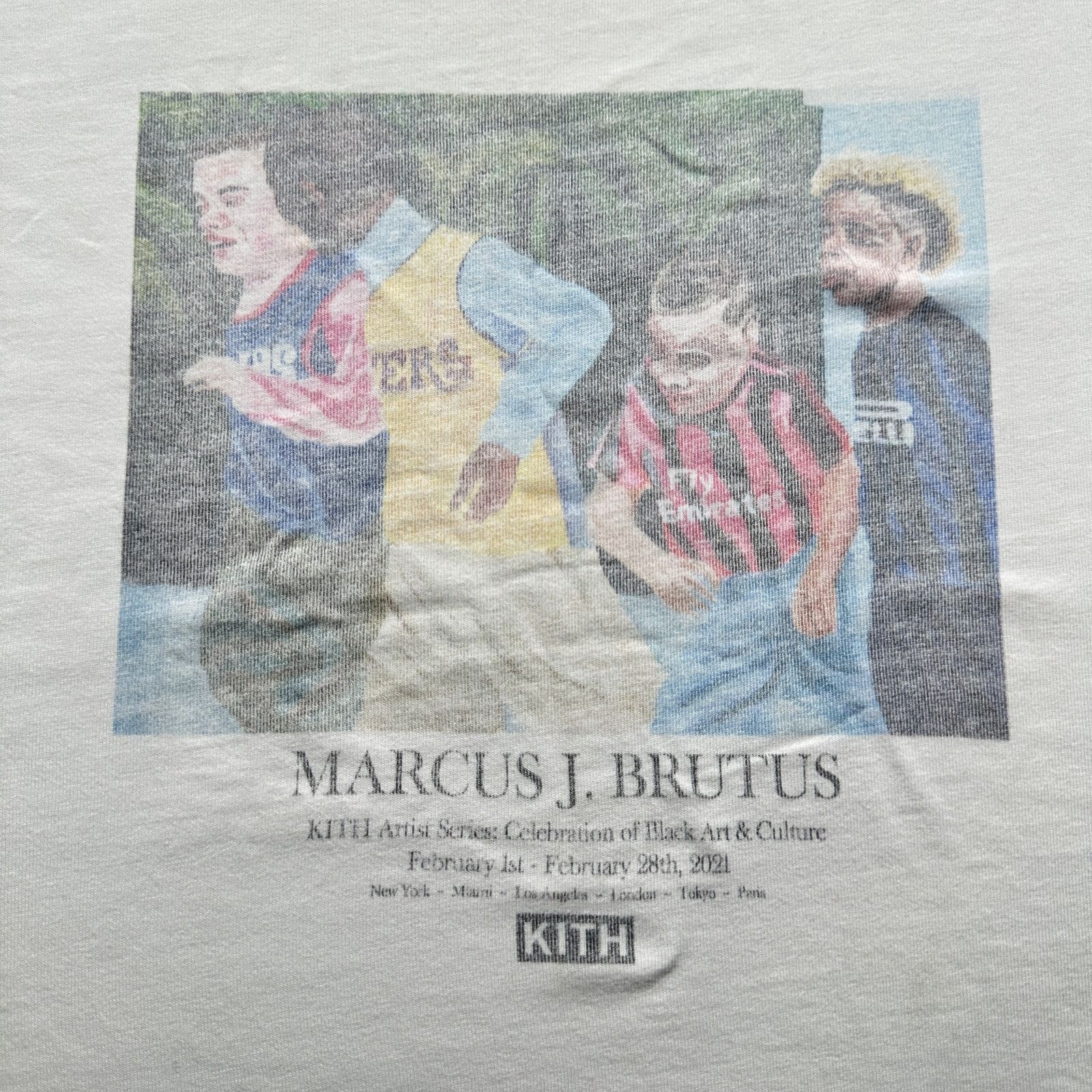 Kith Marcus J. Brutus Kith Art T-Shirt Men XL Graphic 21SS White Size US XL / EU 56 / 4 - 8 Thumbnail