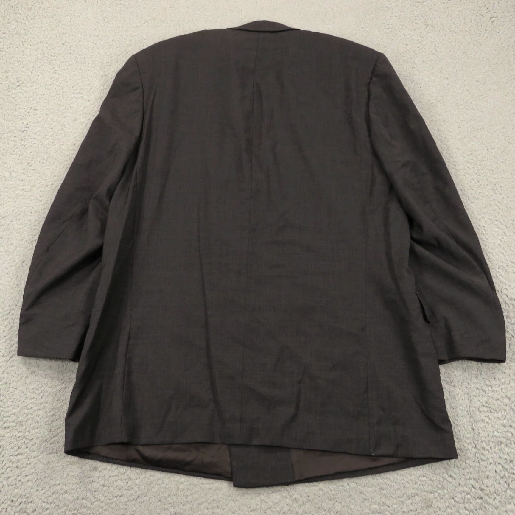 Hugo Boss VINTAGE Hugo Boss Blazer 44L Charcoal Six Button Double Breasted Coat Men Wool Solid Notch Lapel Regular Jacket Regular Mens Size 44R - 7 Thumbnail