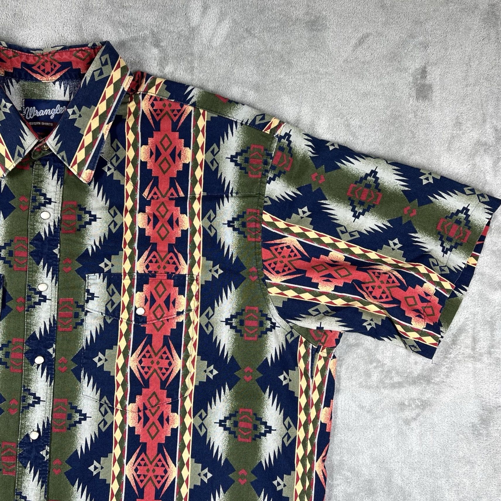 Wrangler VINTAGE Wrangler Men’s Western Shirts Pearl Snap Button Up Size XXLT 2XL Tall Size US XXL / EU 58 / 5 - 4 Thumbnail