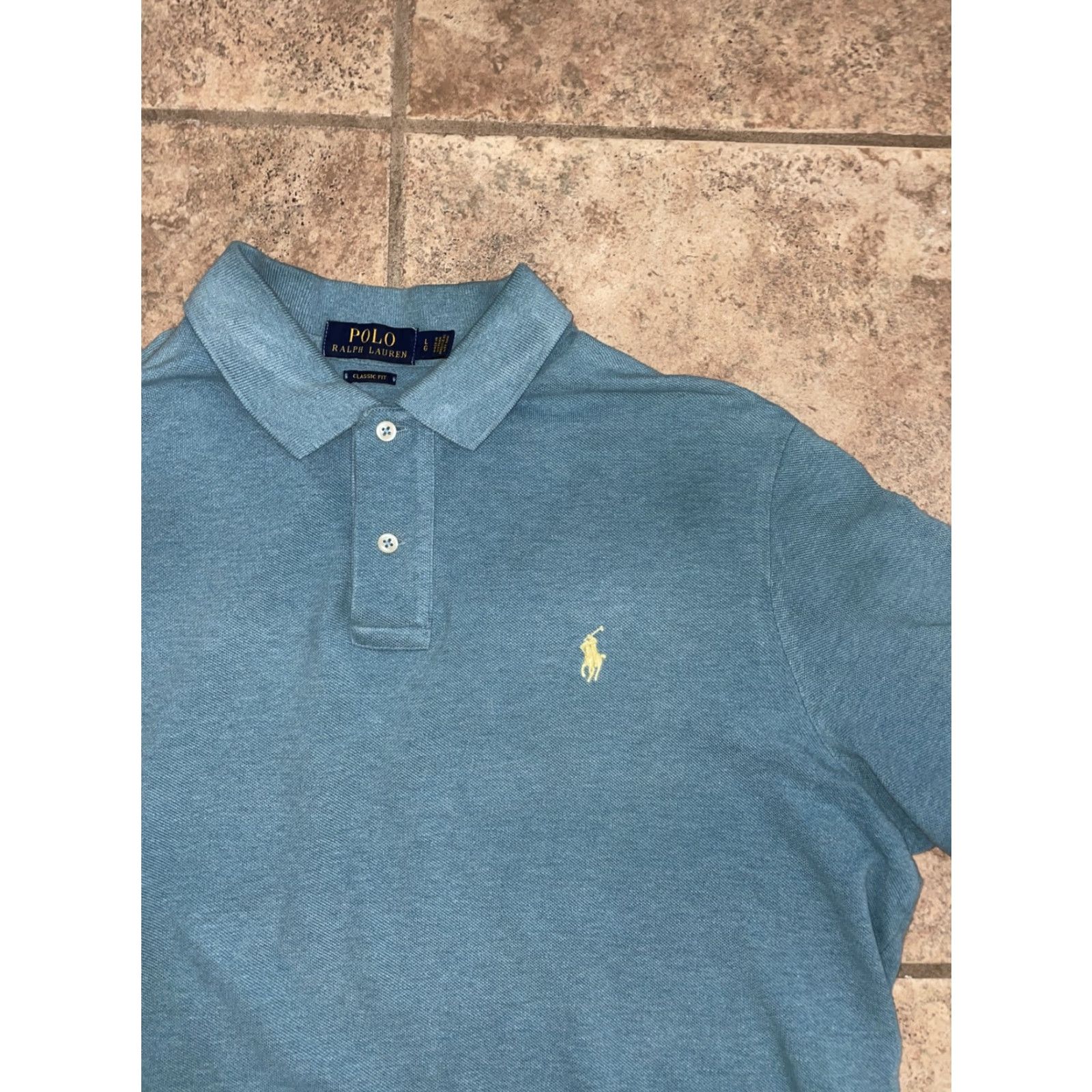 Polo Ralph Lauren Polo Ralph Lauren Classic Fit Light Blue Polo Shirt Mens L Blue Button-Up Short Sleeve Size US L / EU 52-54 / 3 - 2 Thumbnail