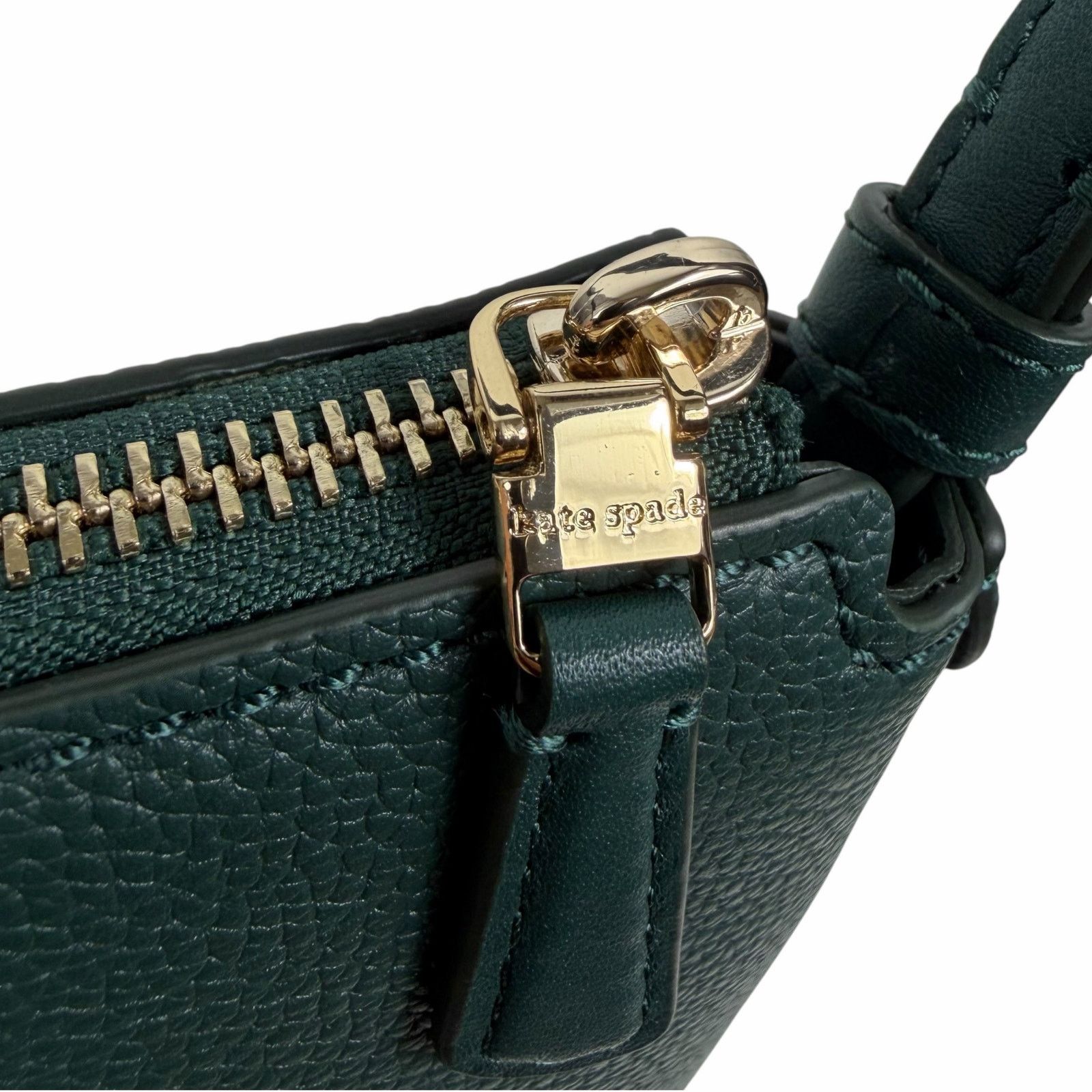 Kate Spade Kate Spade Loop Large Shoulder Bag Pebble Leather Green Size ONE SIZE - 13 Thumbnail