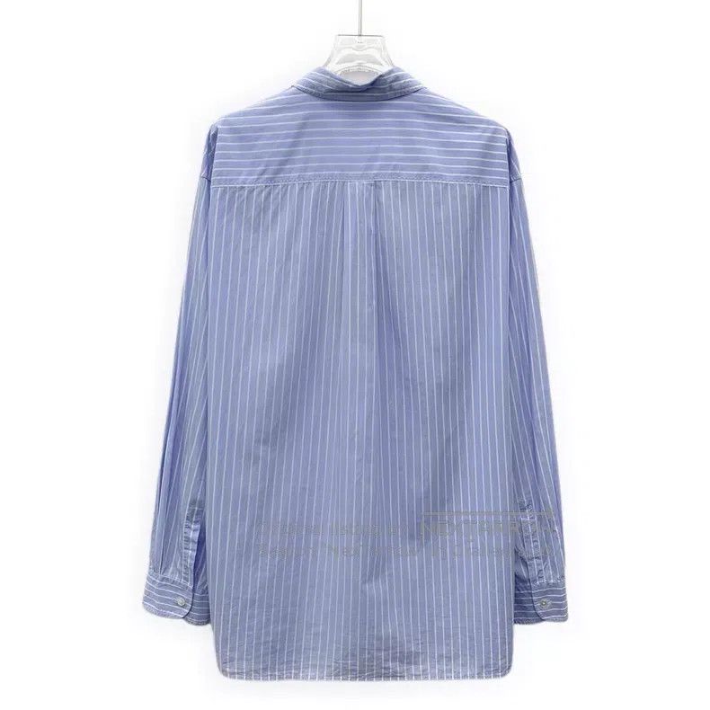 Dior Dior Size 38 Blue vertical striped cotton lapel single-brea Size US XXS / EU 40 - 2 Thumbnail