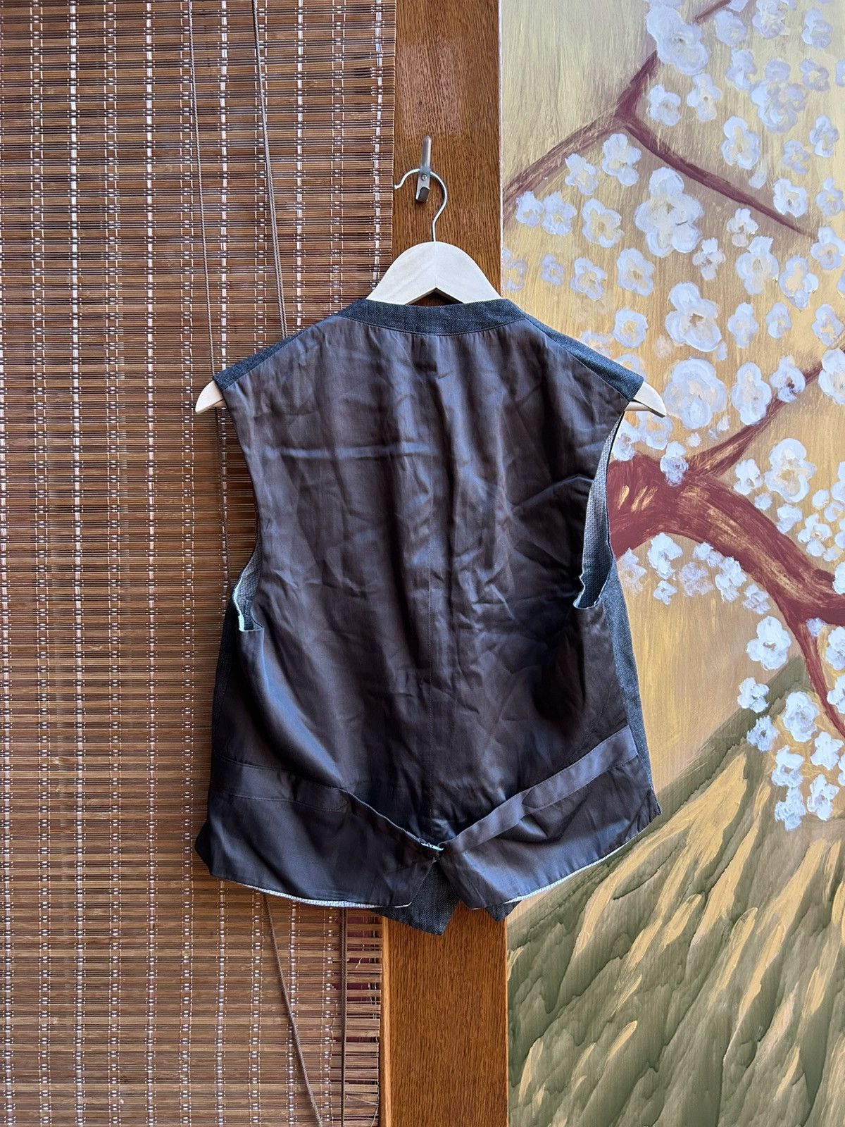 Vintage Vintage French Salt & Pepper Cotton HBT Vest Buckle Back Size US S / EU 44-46 / 1 - 2 Thumbnail