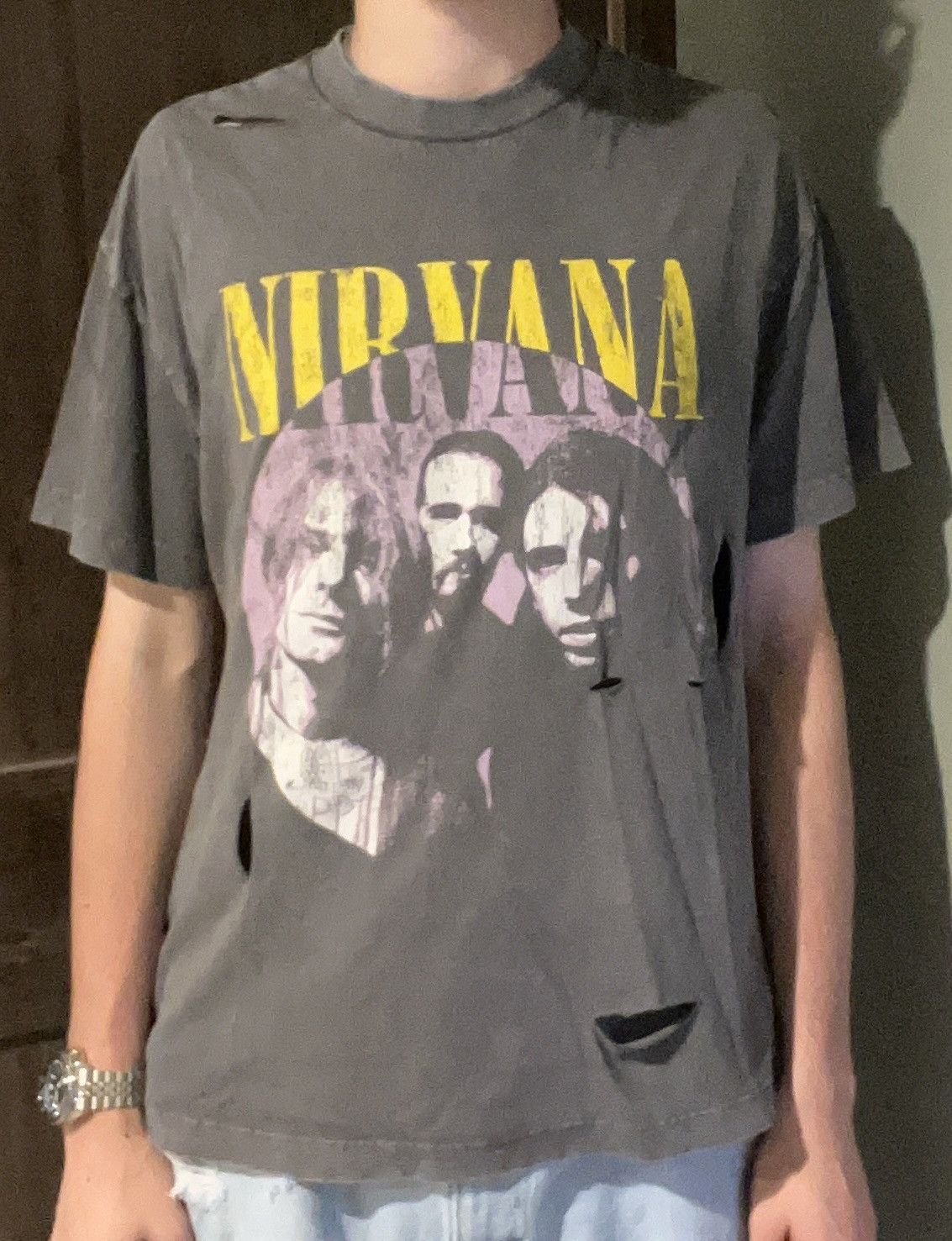 Vintage Thrashed Distressed Nirvana Band Tee Size US M / EU 48-50 / 2 - 1 Thumbnail