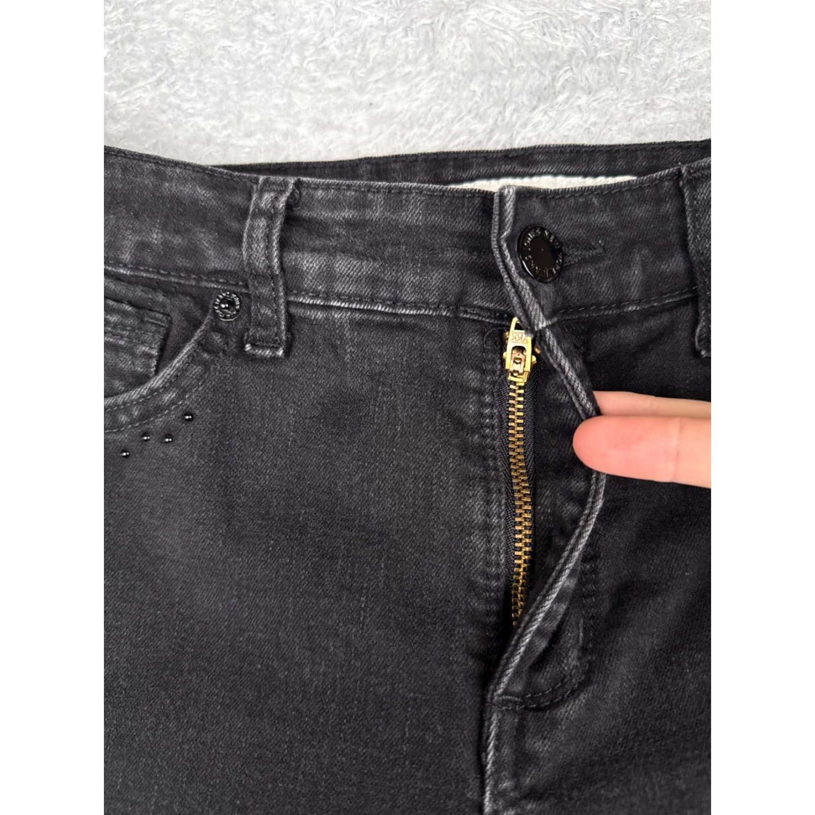 Jones New York Jones New York Jeans Womens 6P Black Lexington Straight Mid Rise Cotton 26x25 Size 28" / US 6 / IT 42 - 5 Thumbnail