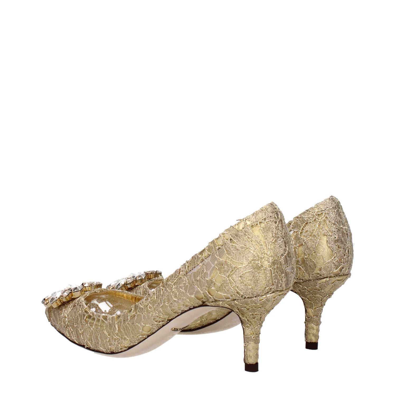Dolce & Gabbana ob1o1e1124 Lace Pumps in Gold Size US 6.5 / IT 36.5 - 4 Thumbnail