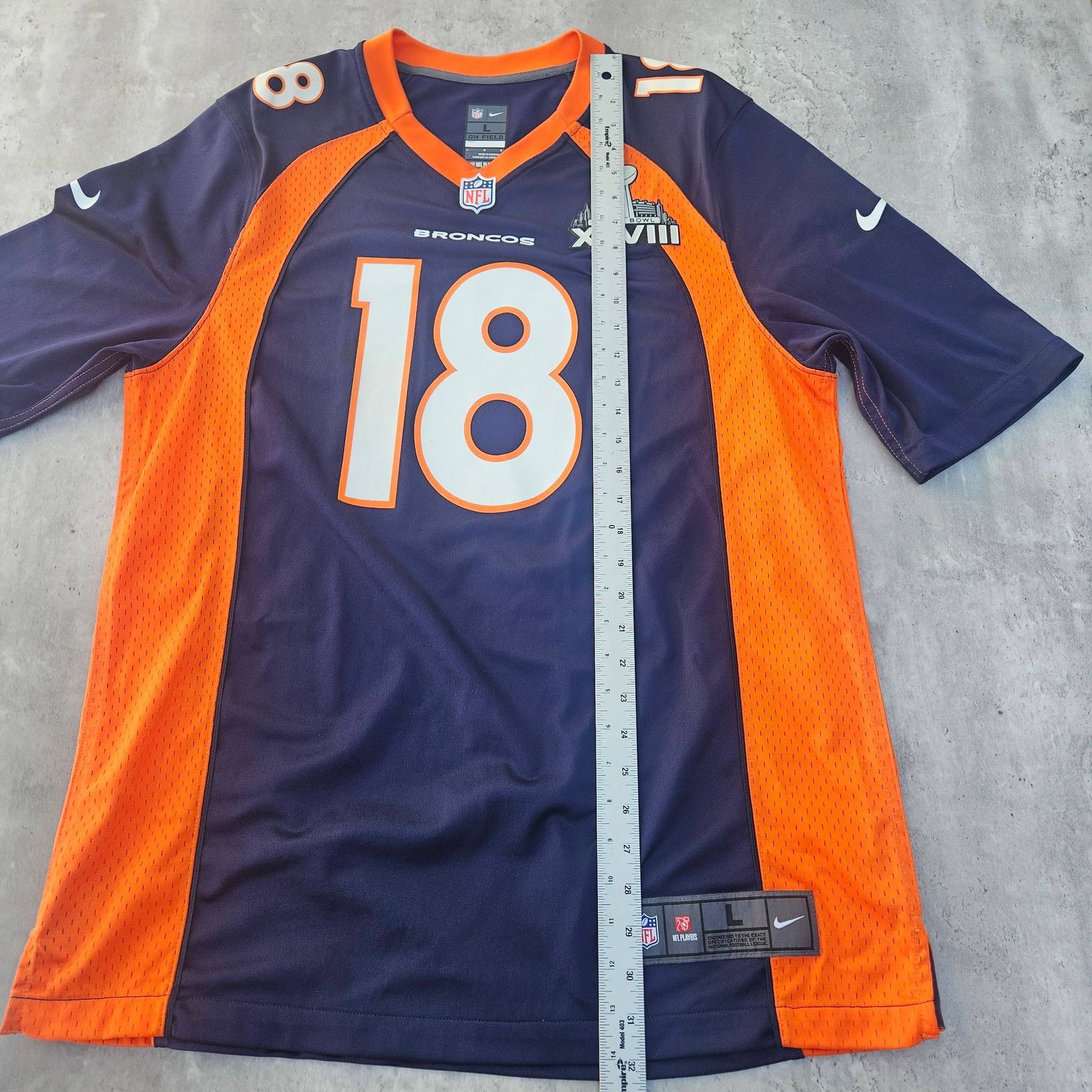 Nike Nike On Field Peyton Manning Broncos Super Bowl Jersey Sz L Size US L / EU 52-54 / 3 - 7 Thumbnail