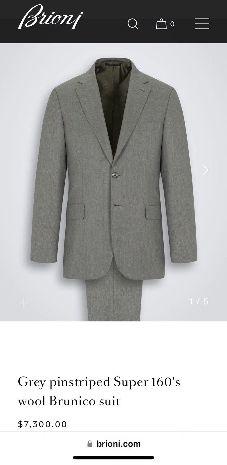 Brioni Brioni Blazer Size 52L Wool Striped Two Button Double Vent Size 52L - 10 Thumbnail