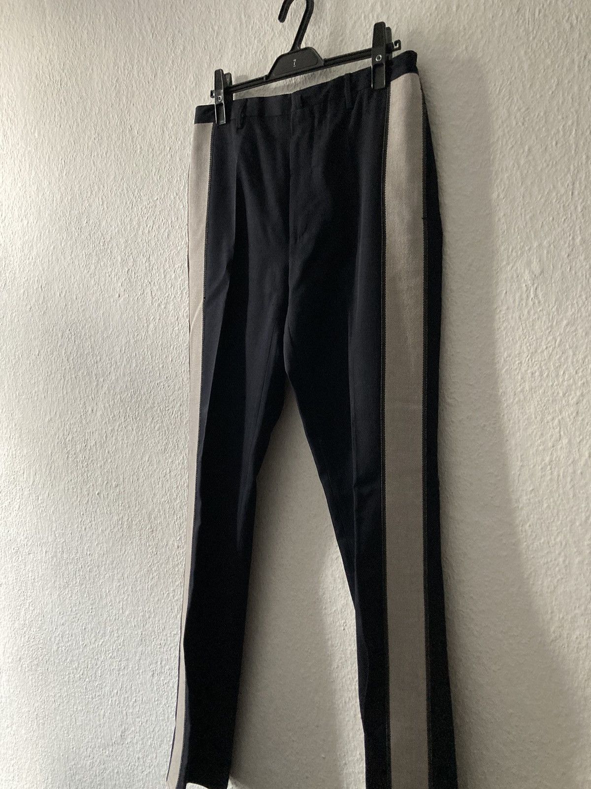 Lanvin Lanvin Side-Stripe Wool Pants Navy US30 Size US 30 / EU 46 - 2 Thumbnail