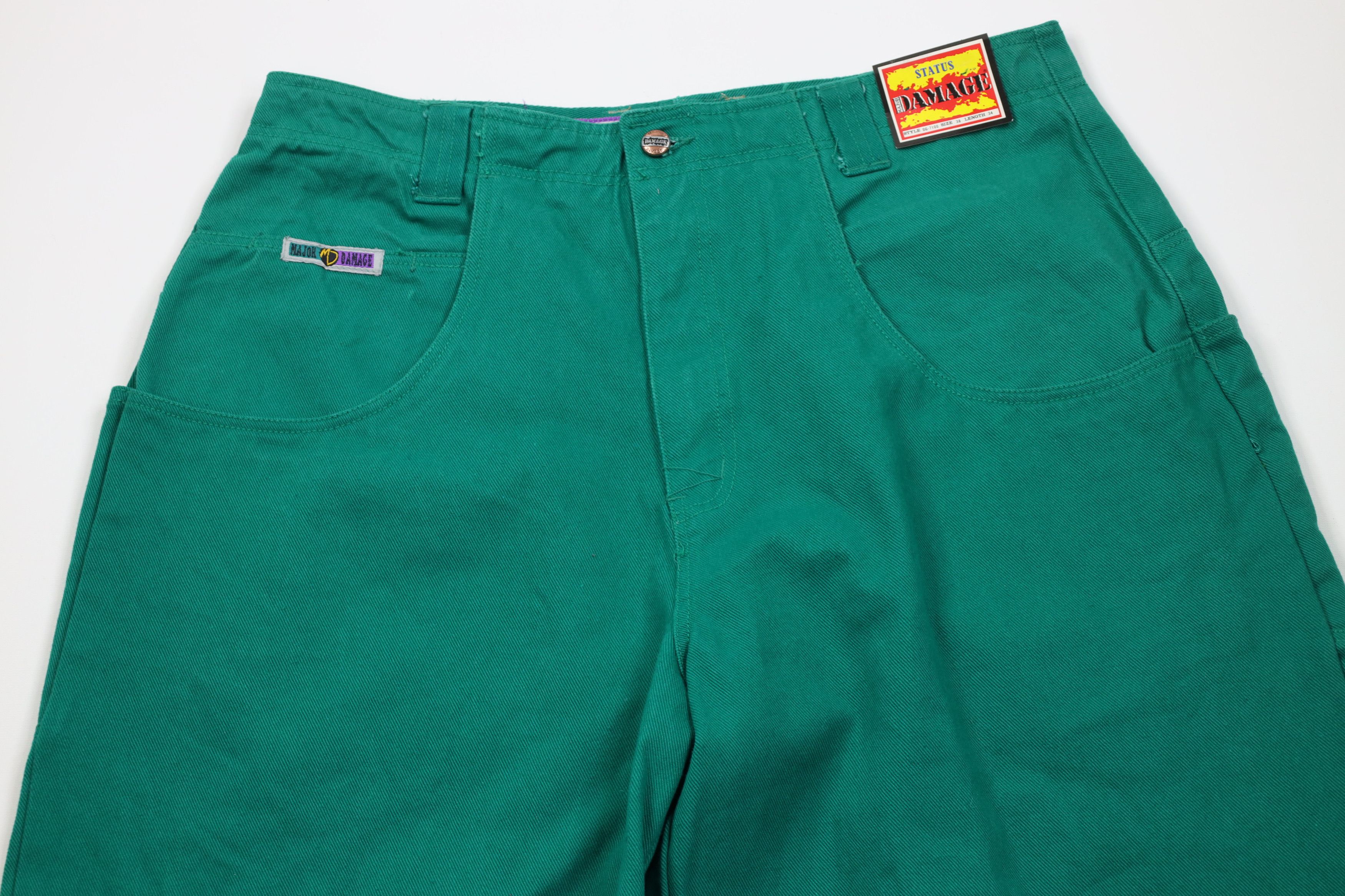 Vintage Deadstock Vintage 90s Streetwear Skateboard Jeans Green Size US 38 / EU 54 - 2 Thumbnail