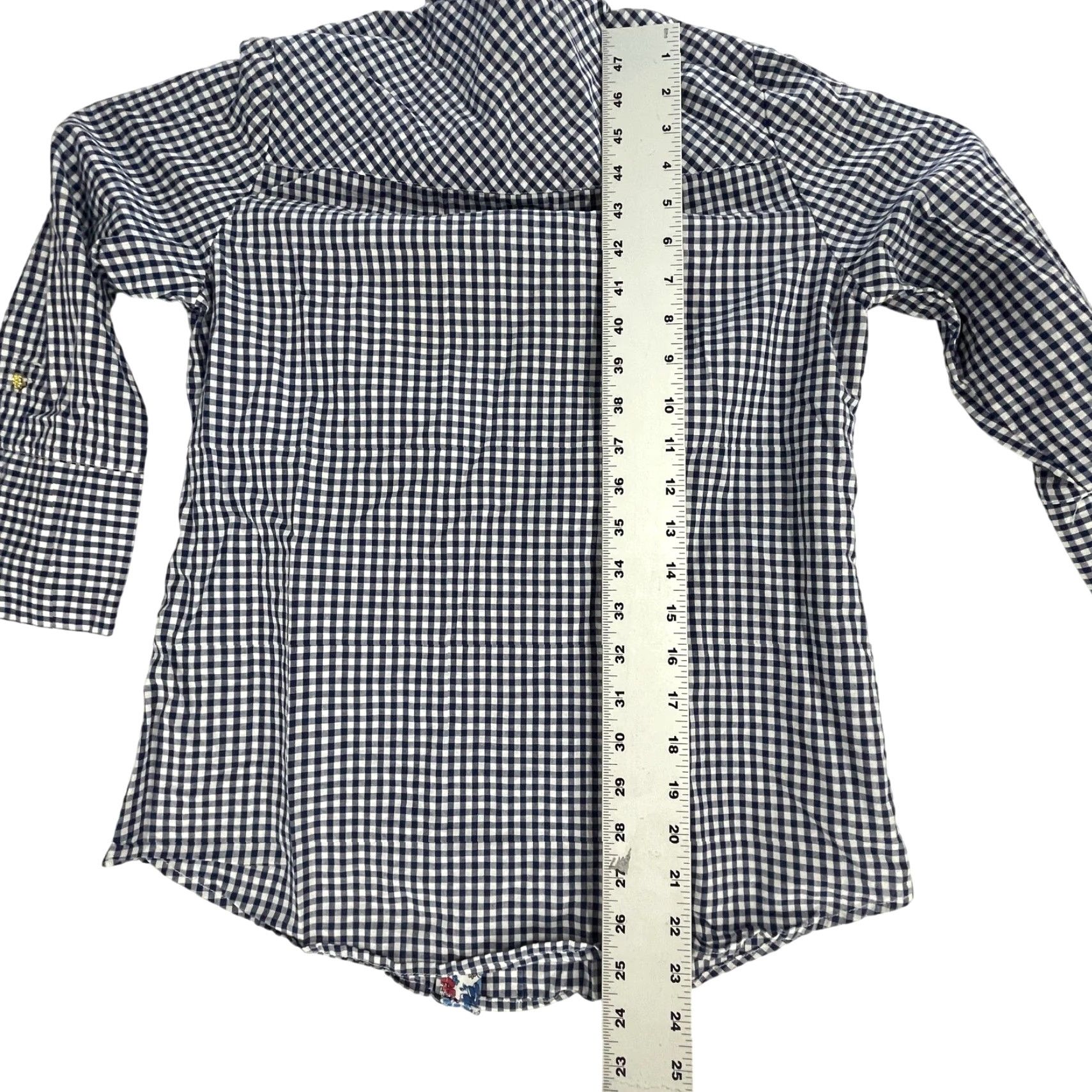 Vintage Cathy Shirt Blue White Checkered Button-Up 100% Cotton M Regular Women Size M / US 6-8 / IT 42-44 - 4 Thumbnail