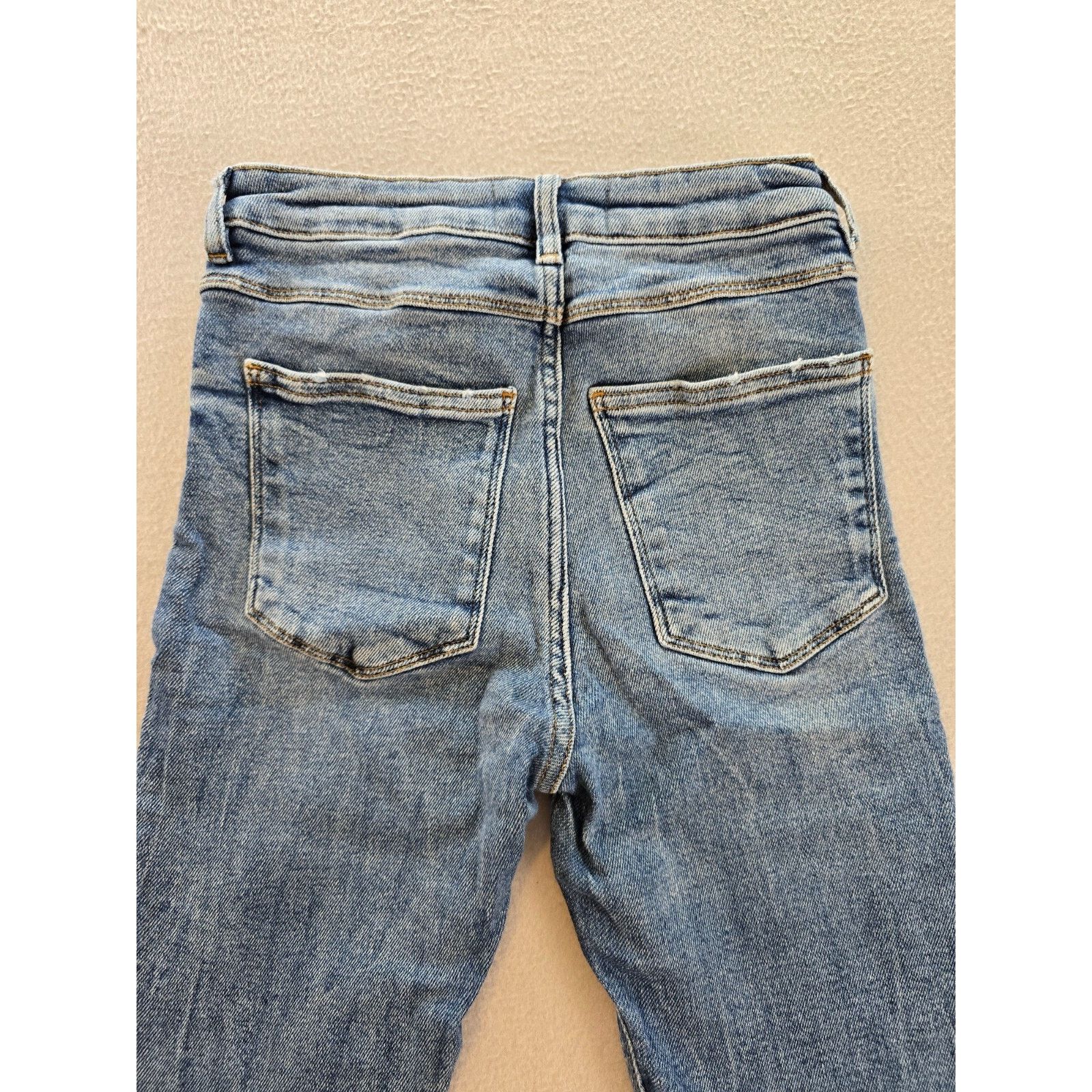 Zara Zara Jeans Womens Size 4 Stretch High Rise Skinny Blue Denim Size 27" / US 4 / IT 40 - 7 Thumbnail