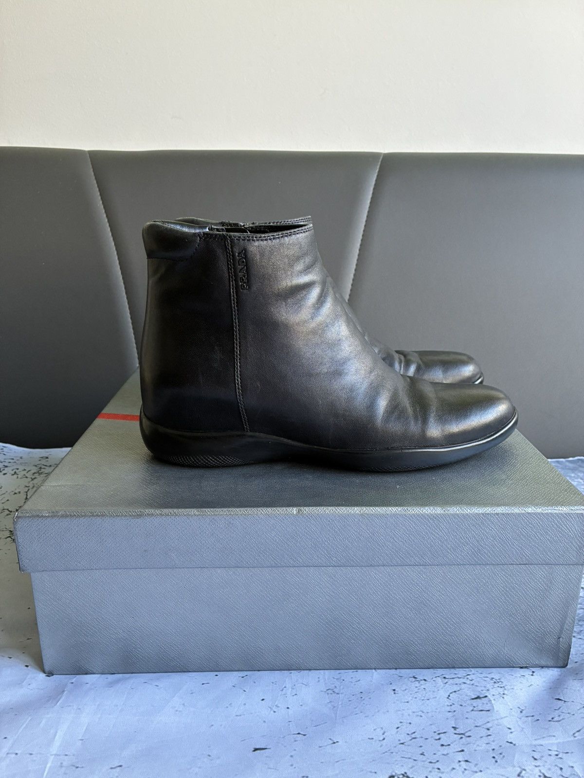 Prada Vintage Prada Leather Ankle Boots Size US 8.5 / IT 38.5 - 4 Thumbnail