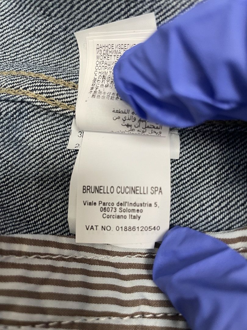 Brunello Cucinelli BRUNELLO CUCINELLI Classic Collar Denim Jacket Size US L / EU 52-54 / 3 - 16 Thumbnail