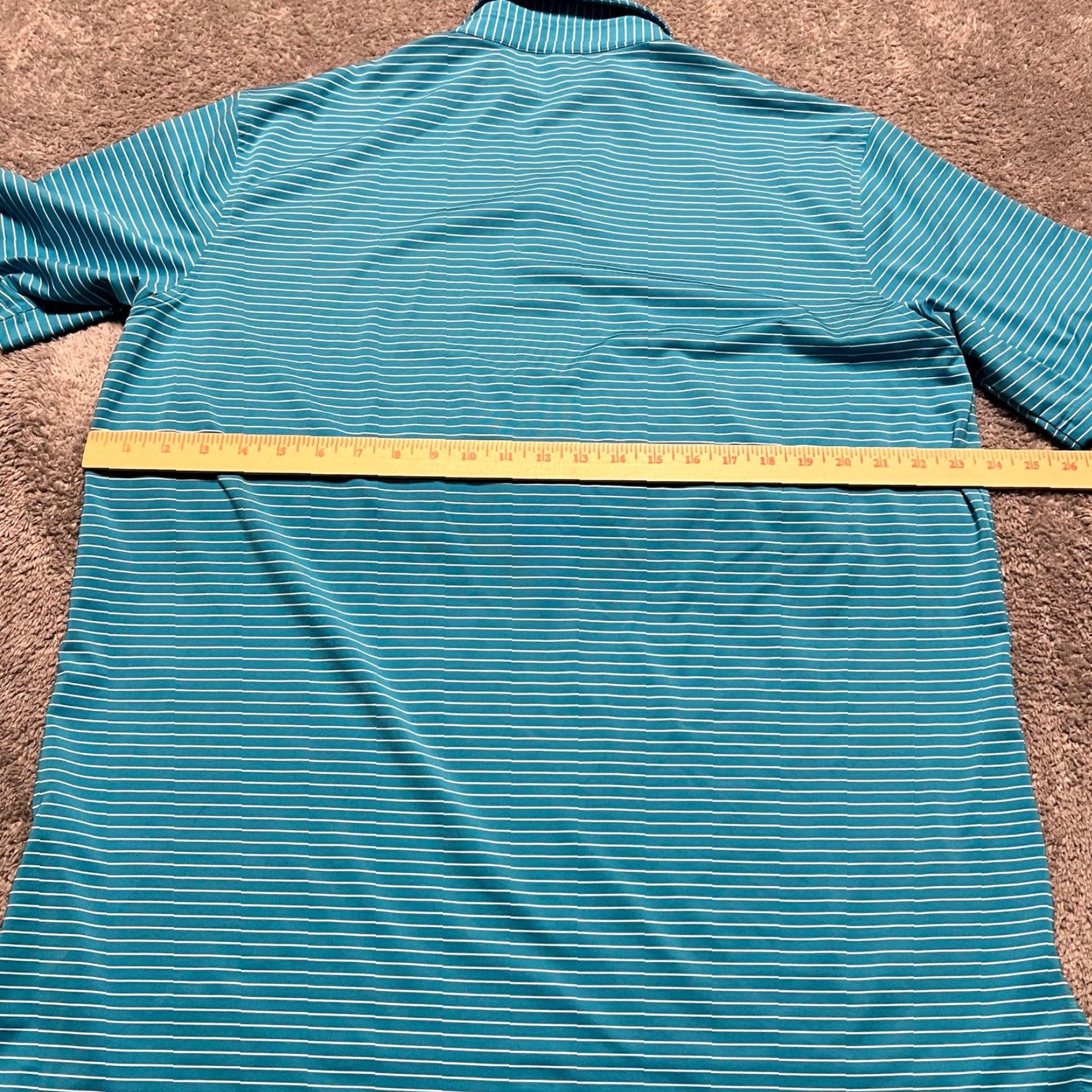 Peter Millar Peter Millar Polo Shirt Mens Large Blue Striped Performance Summer Comfort Golf Size US L / EU 52-54 / 3 - 4 Thumbnail