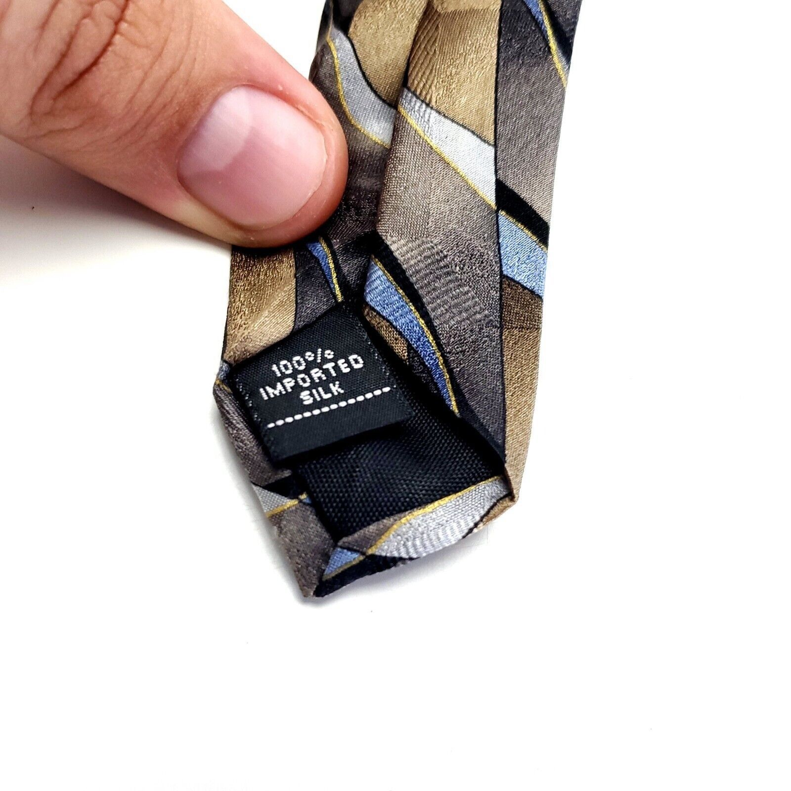 Arrow Arrow Silk Tie Beige Print Abstract Short Size ONE SIZE - 4 Thumbnail