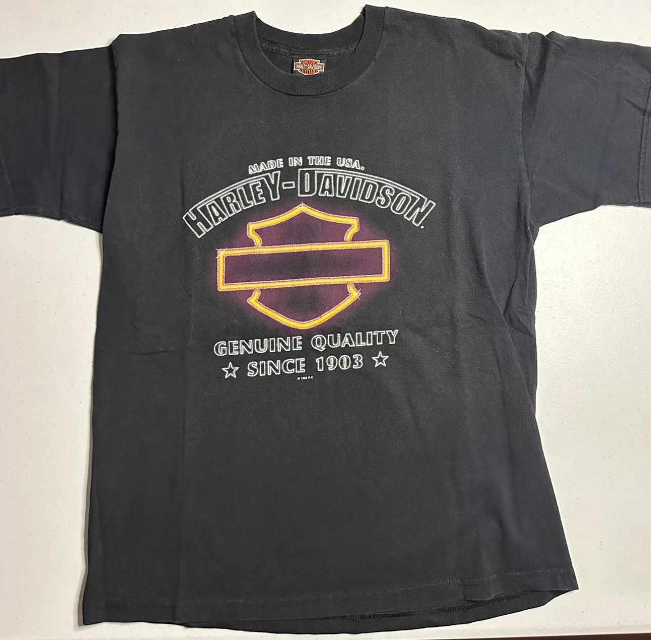 Harley Davidson Vintage Harley Davidson motorcycle T-shirt Size US L / EU 52-54 / 3 - 1 Thumbnail
