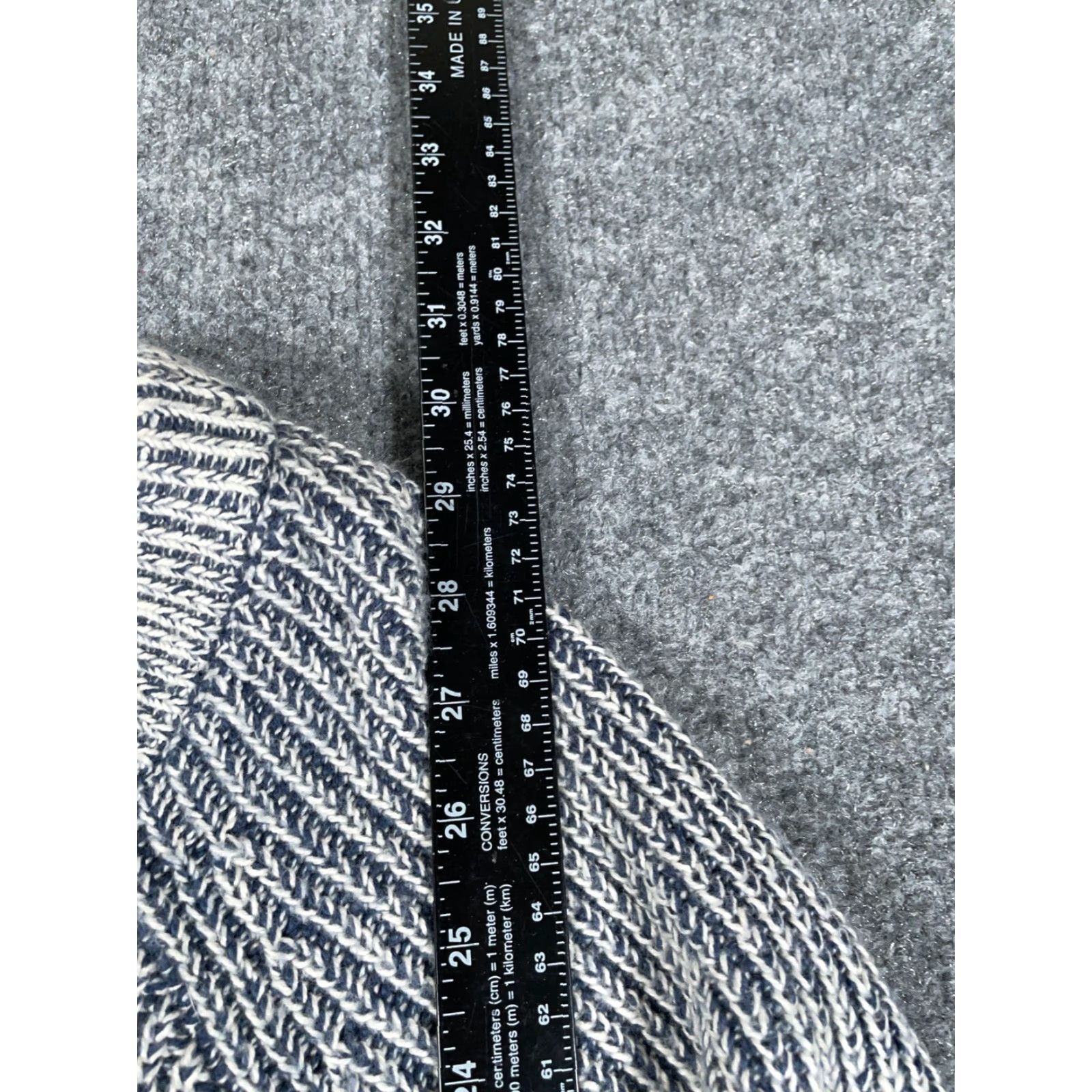 Nautica VINTAGE Nautica Chunky Knit Sweater Adult Large Blue Gray Striped Pullover 90s Retro Mens Size US L / EU 52-54 / 3 - 7 Thumbnail