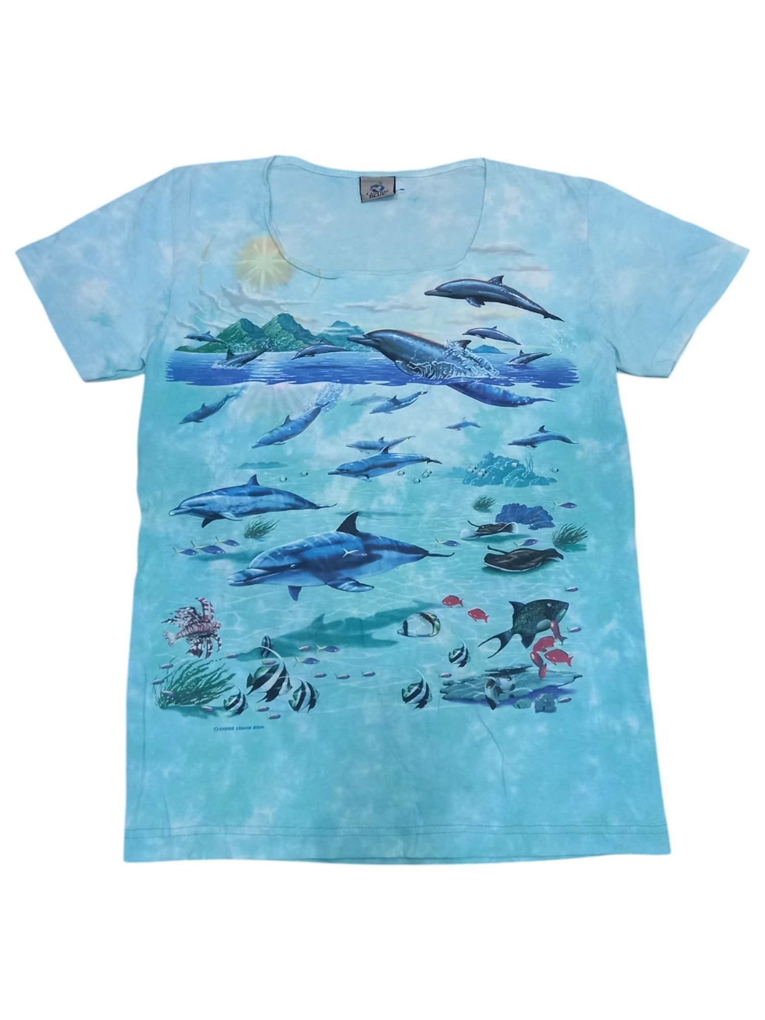 Liquid Blue × Vintage Rare! Vintage '96 Liquid Blue Sea Life Nature OVP Tee Size US M / EU 48-50 / 2 - 1 Thumbnail