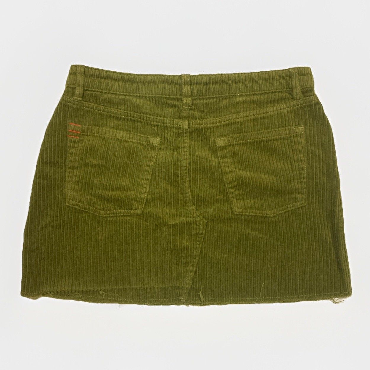 Bdg BDG Green Corduroy Mini Raw Hem Skirt Womens Medium Size 30" / US 8 / IT 44 - 2 Thumbnail