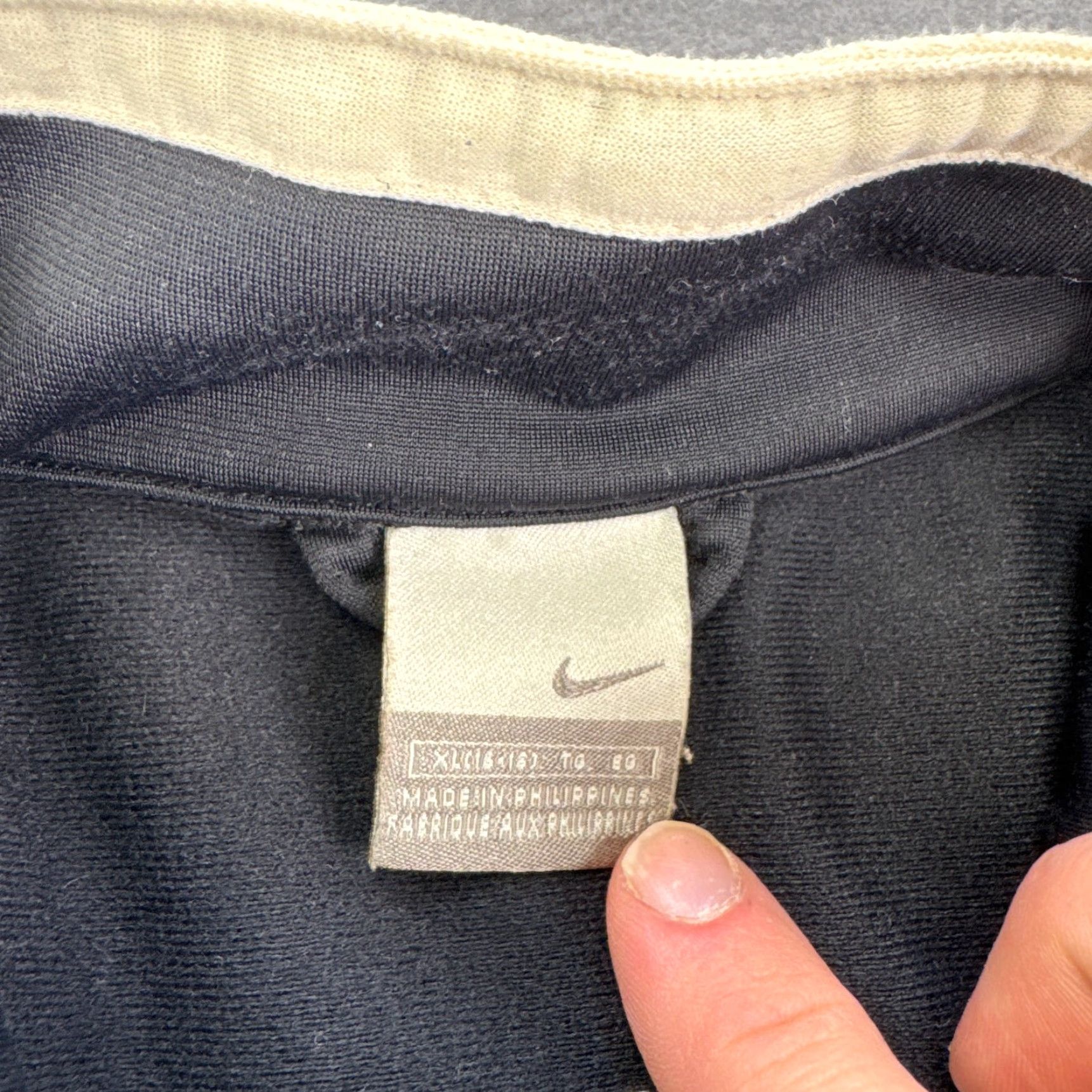 Nike VINTAGE Nike Track Jacket Womens XL Black Satin Full Zip Grunge Y2K Punk Size XL / US 12-14 / IT 48-50 - 3 Thumbnail
