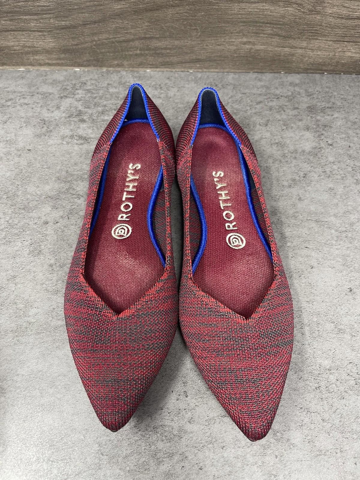 Rothy's Rothys The Point Flats Womens Size 9 Red Slip On Pointed Size US 9 / IT 39 - 3 Thumbnail