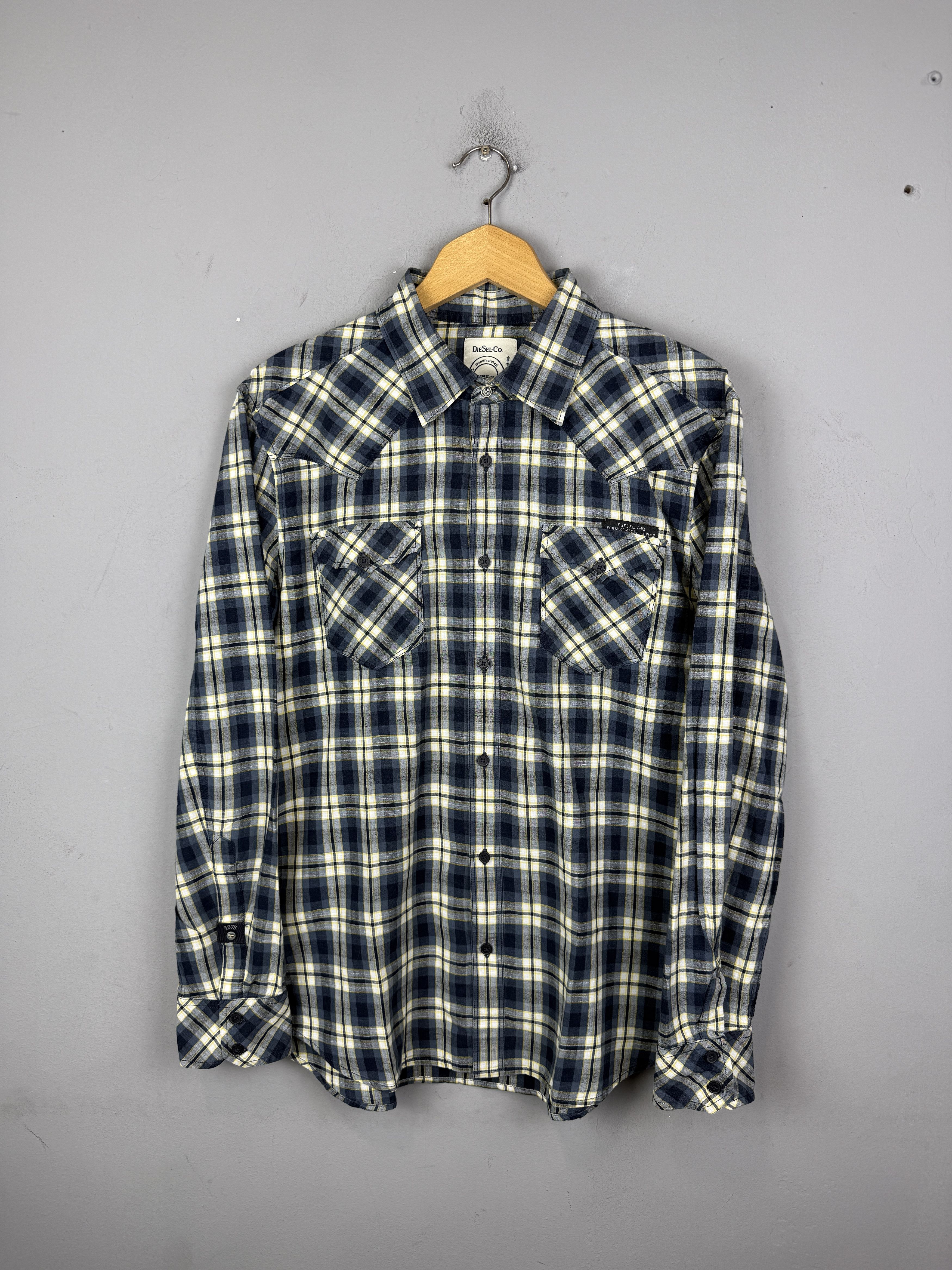 Diesel × Flannel Diesel Shirt Check Multicolor Plaid Regular Pockets Western Size US XL / EU 56 / 4 - 3 Thumbnail