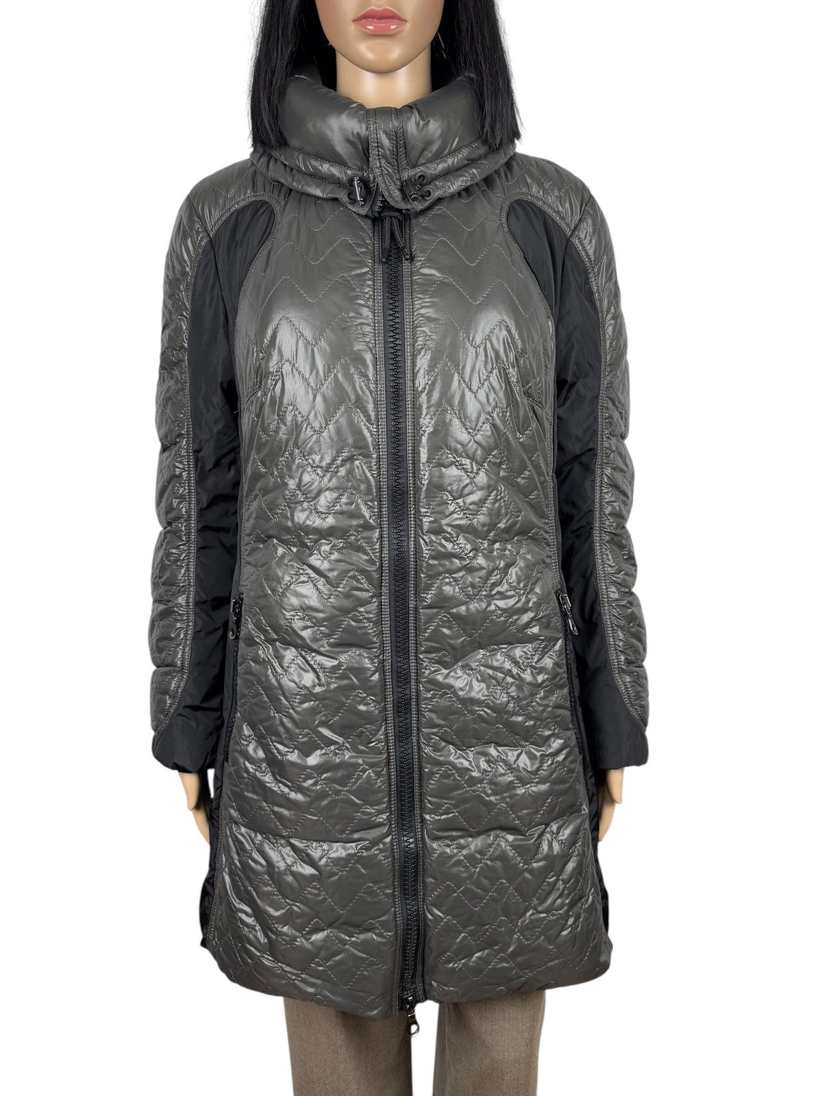 Other Marc Cain Down Puffer Jacket Quilted High-Neck size 4 Size L / US 10 / IT 46 - 2 Thumbnail