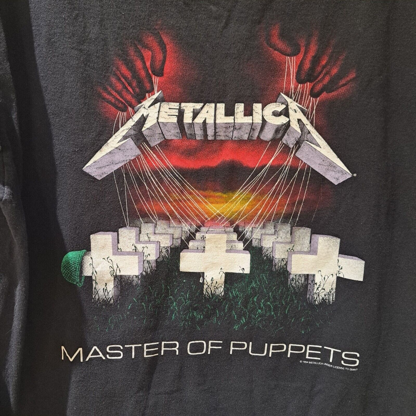 Hanes Metallica Vintage T Shirt 1994 Master Of Puppets LP Cover L Size US L / EU 52-54 / 3 - 5 Thumbnail