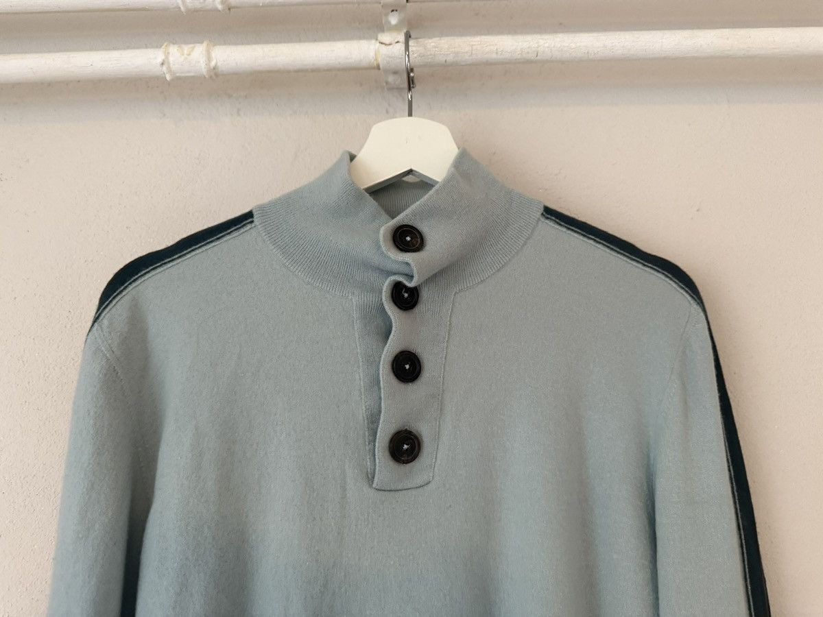 Hermes Cashmere Henley Knit with Contrast Shoulder Panels Size US M / EU 48-50 / 2 - 2 Thumbnail