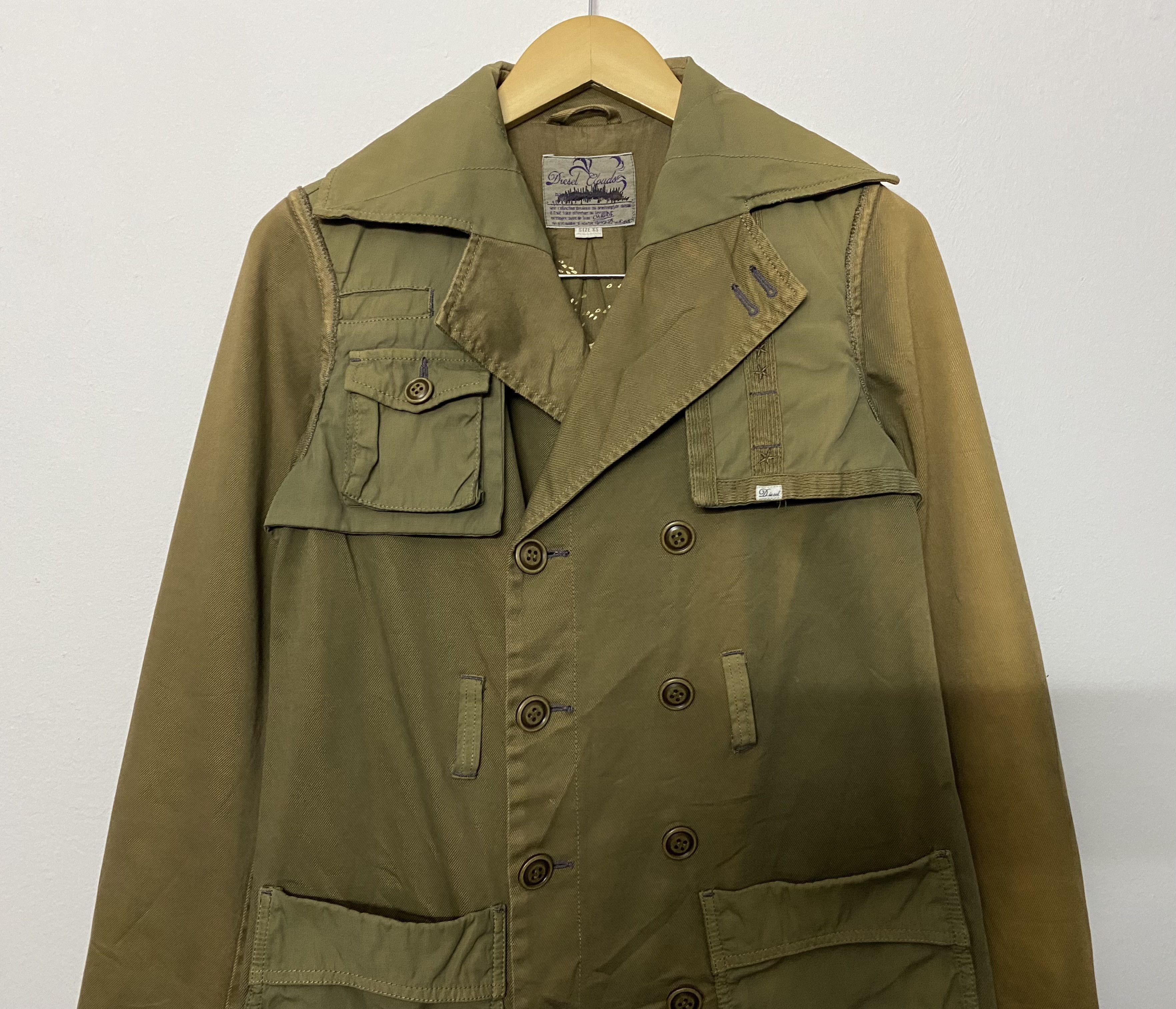 Diesel Diesel Clouds Khaki Double Breasted Utility Trench Coat Size US XS / EU 42 / 0 - 4 Thumbnail