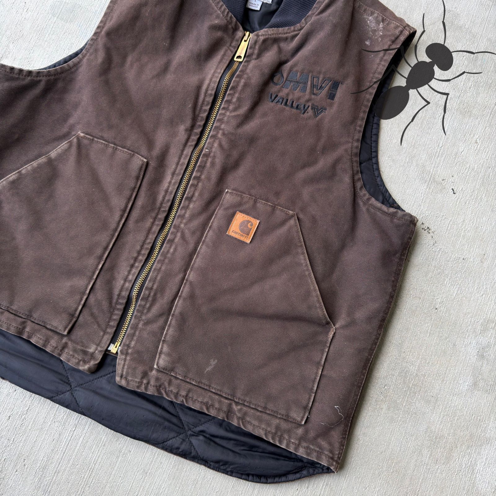 Carhartt × Vintage Carhartt V02 DKB brown work wear vest Size US L / EU 52-54 / 3 - 2 Thumbnail