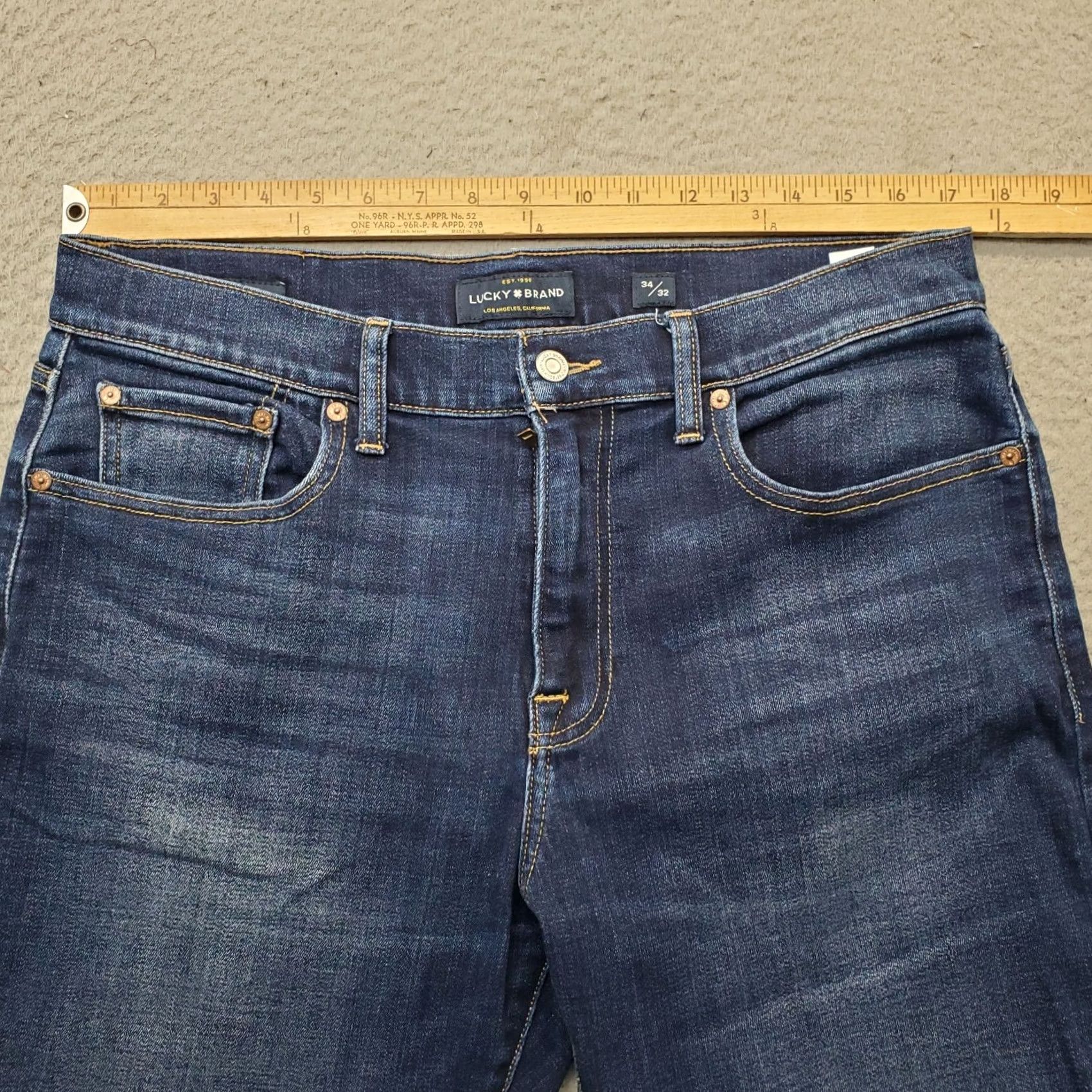 Lucky Brand Lucky Brand 410 Athletic Slim Jeans Women 34x32 Blue Denim Slightly Tapered Leg Jeans Size 24" / US 00 / IT 34 - 3 Thumbnail