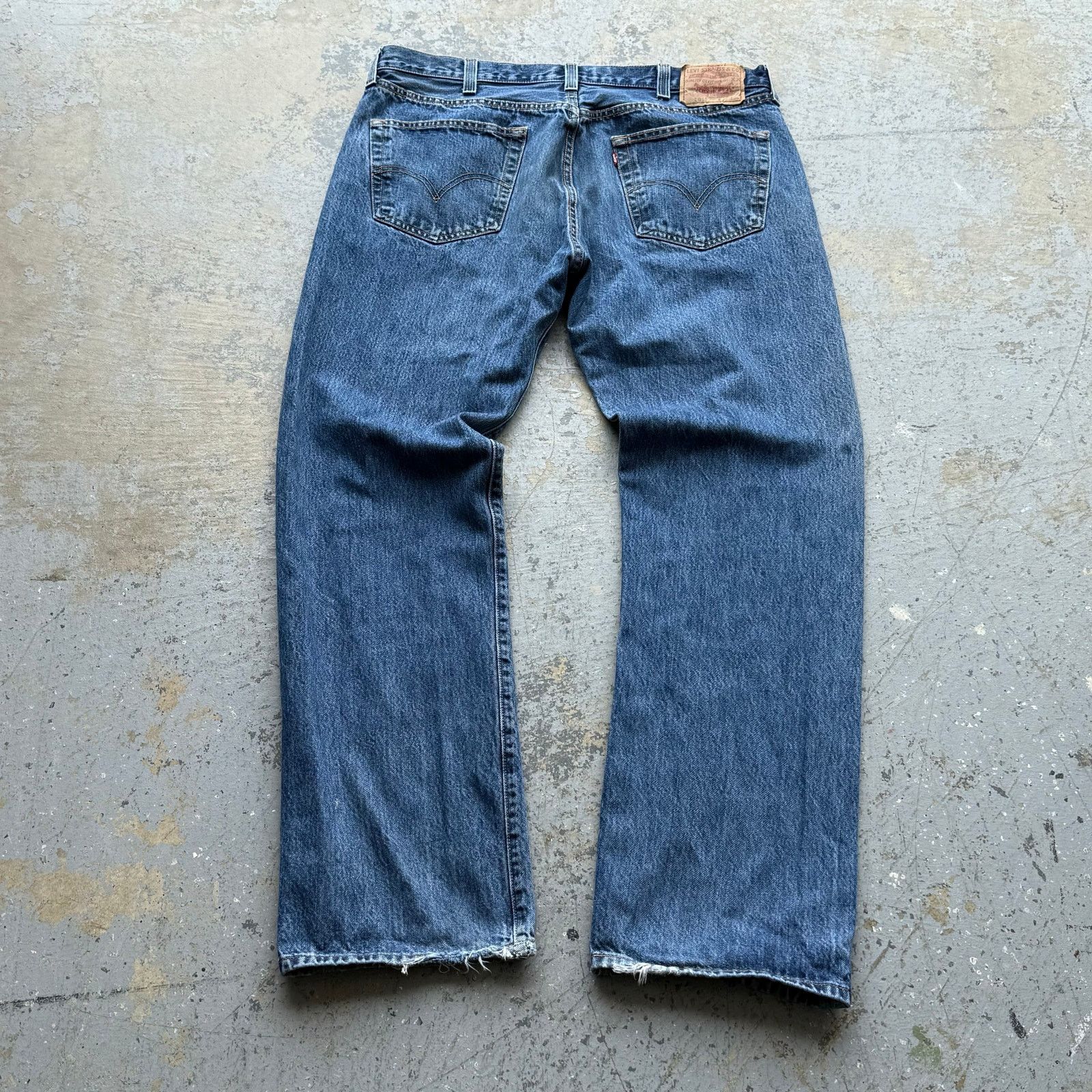 Levi's Vintage Y2K Levi’s 501 Button Fly Straight Leg Jeans Size US 38 / EU 54 - 3 Thumbnail