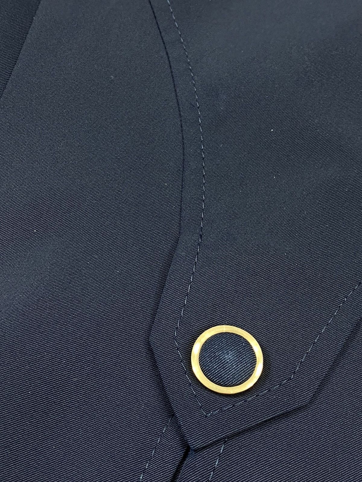 Escada 🔥LASTDROP🔥 Escada Shiny Navy Blue Gold Buttons Fitted Jacker Size S / US 4 / IT 40 - 14 Thumbnail