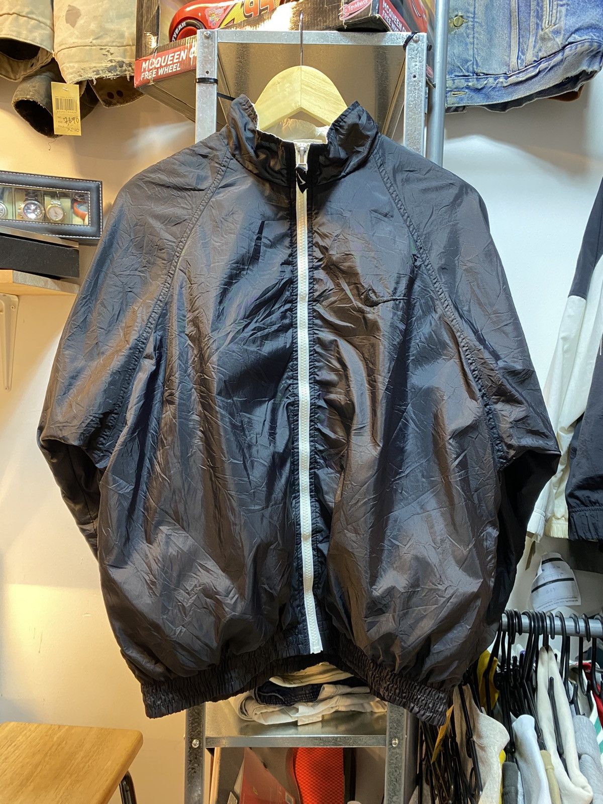 Nike Vintage Nike Big Swoosh Windbreaker Jacket Size US XL / EU 56 / 4 - 1 Thumbnail