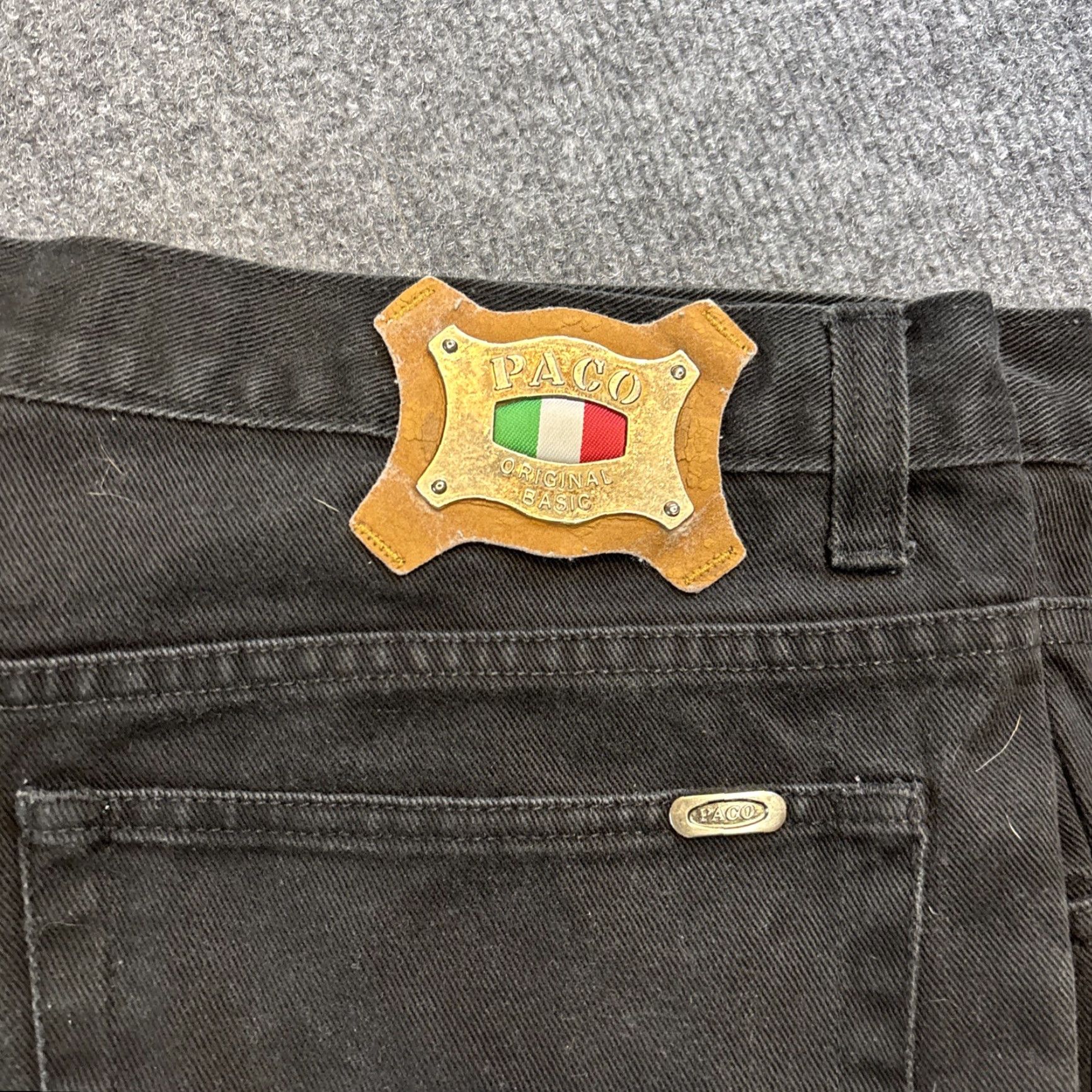 Vintage VINTAGE Paco SPORT Internationals Jeans Denim Black Relaxed Fit Men’s 40 X 33 Jeans Regular Men Distressed Pockets 33in Inseam Wide-Leg Sports Size US 40 / EU 56 - 2 Thumbnail